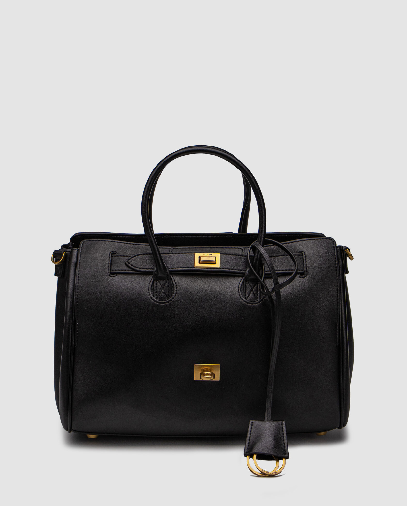 Balenciaga Bel Air Small Carry All Bag in Black\Gold - 3