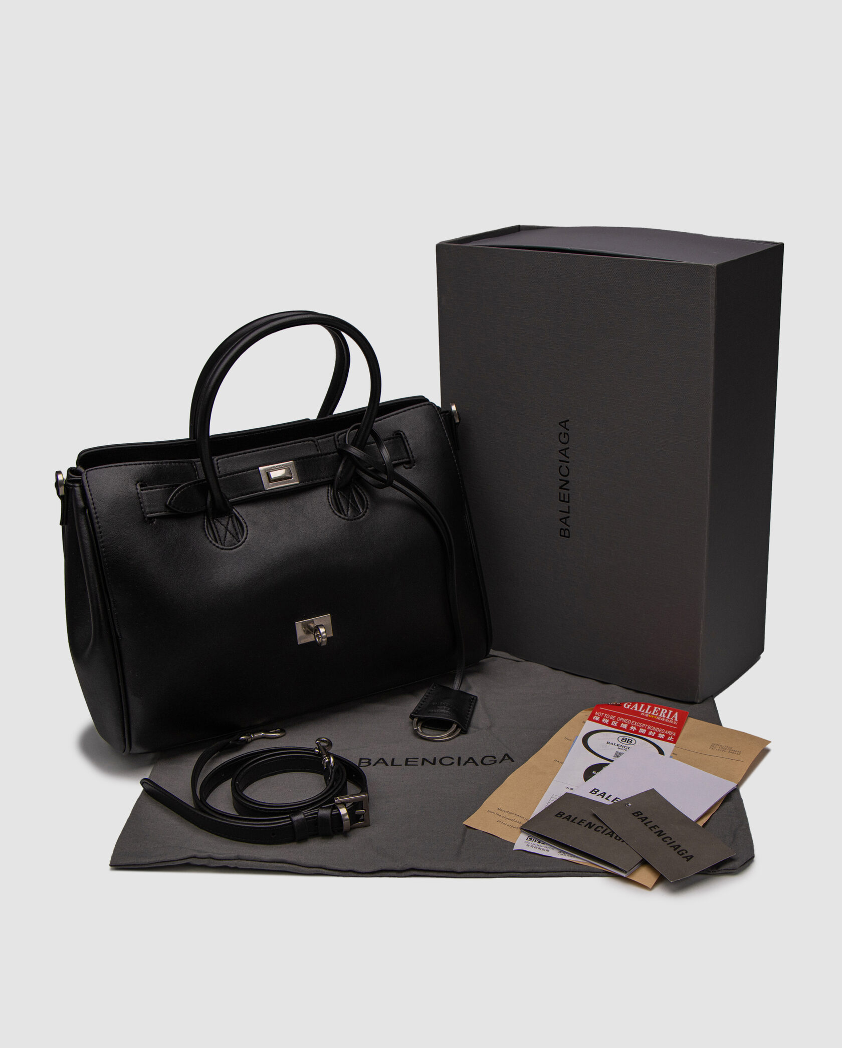 Balenciaga Bel Air Small Carry All Bag in Black\Silver - 2