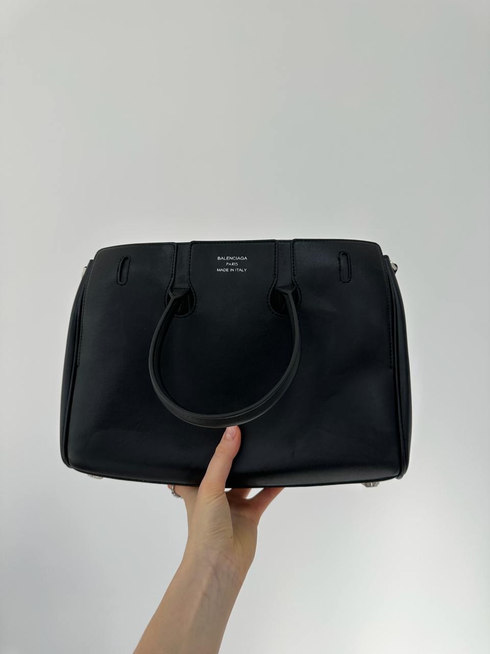 Balenciaga Bel Air Small Carry All Bag in Black\Silver - 6