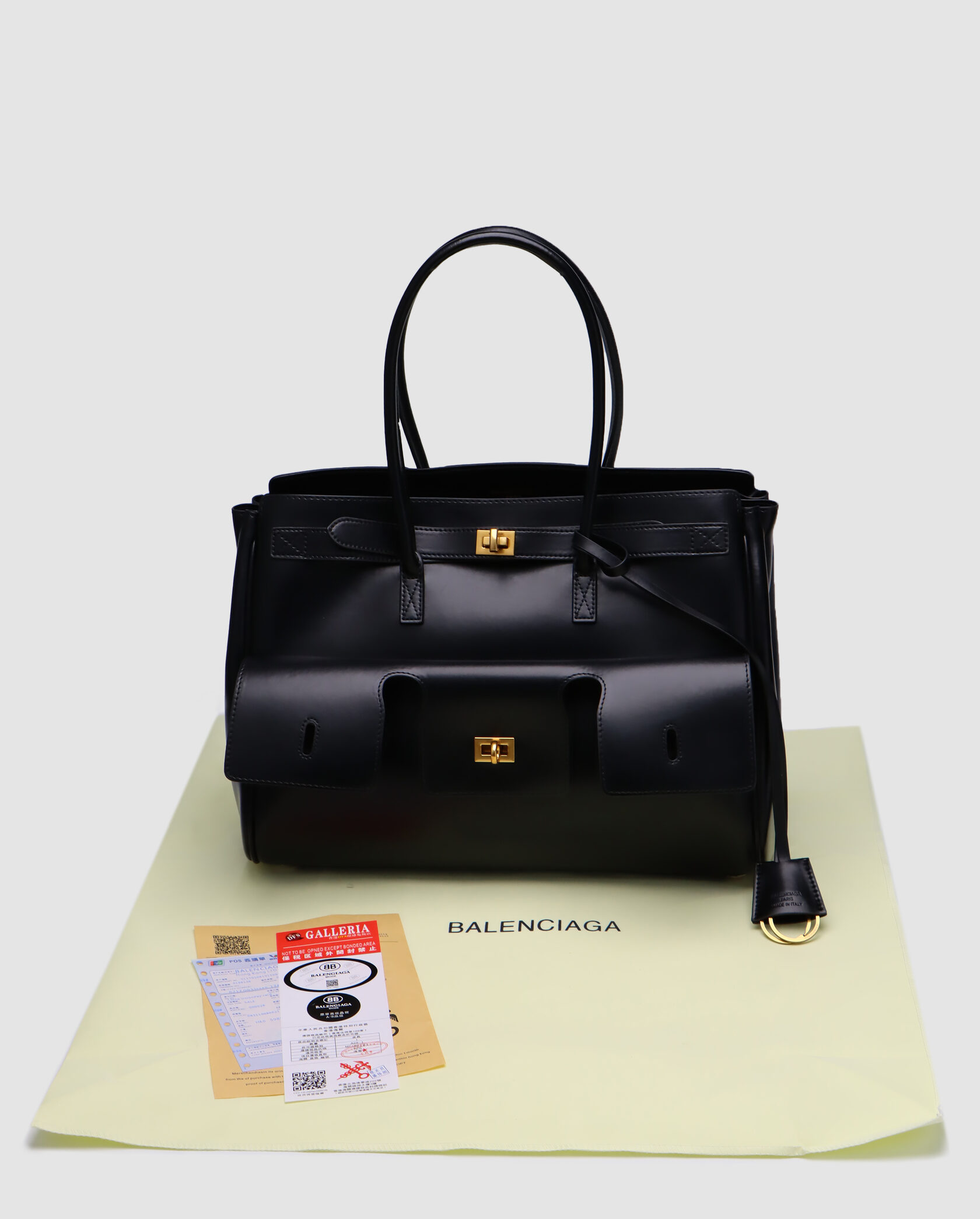 Balenciaga Bel Air Tote Bag Black/Gold - 2