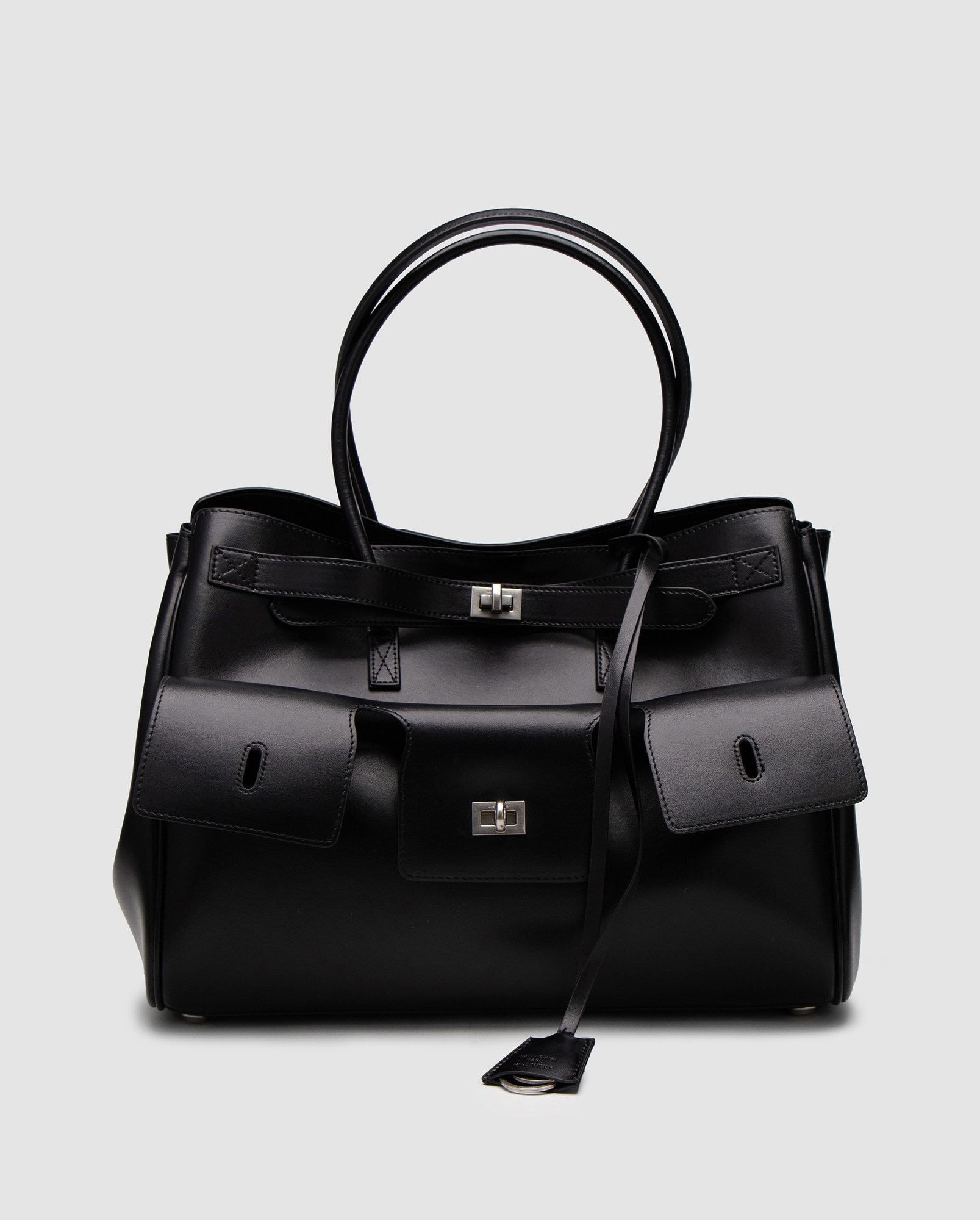 Balenciaga Bel Air Tote Bag Black/Silver - 11