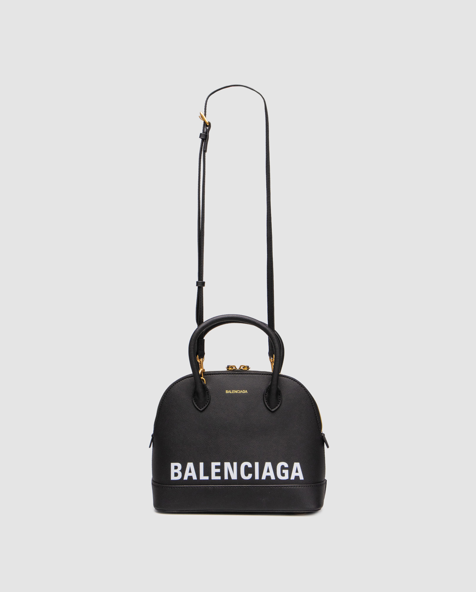 Balenciaga Black Grained Leather Ville Top Handle Bag - 3