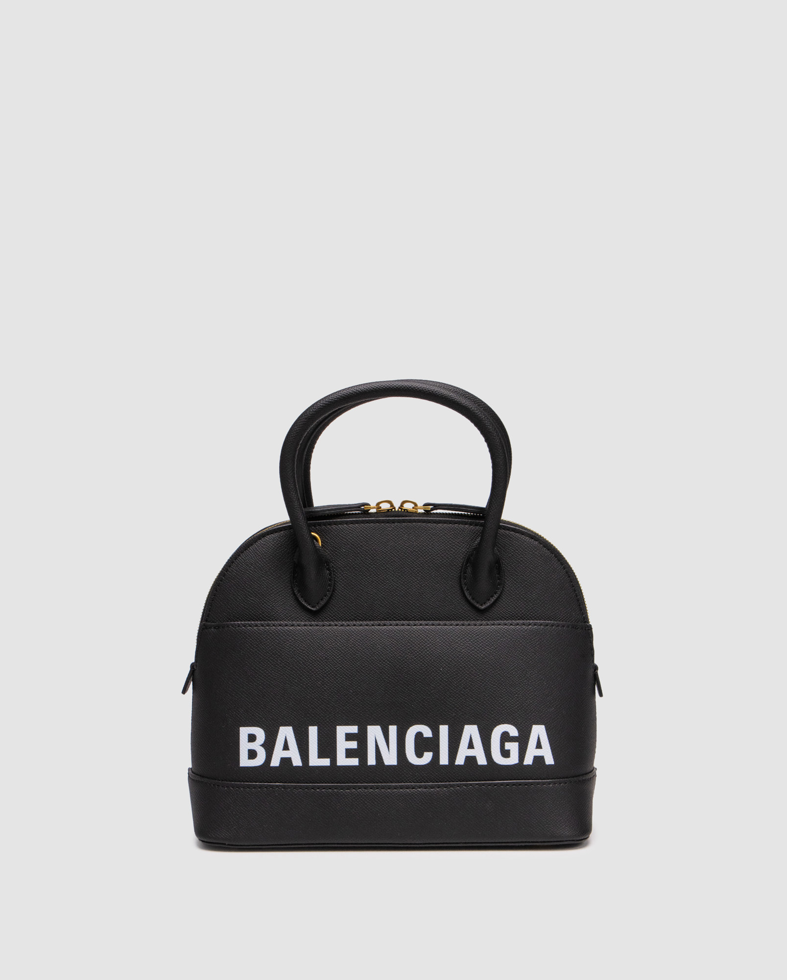 Balenciaga Black Grained Leather Ville Top Handle Bag - 2