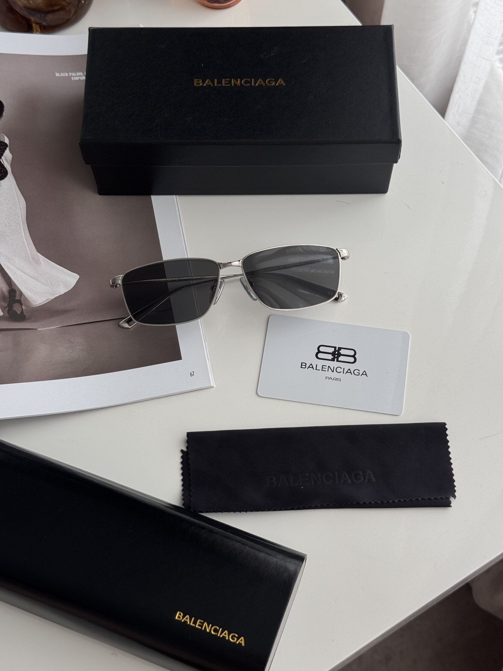 Balenciaga Black/Silver BB0415O 002 XL - 3