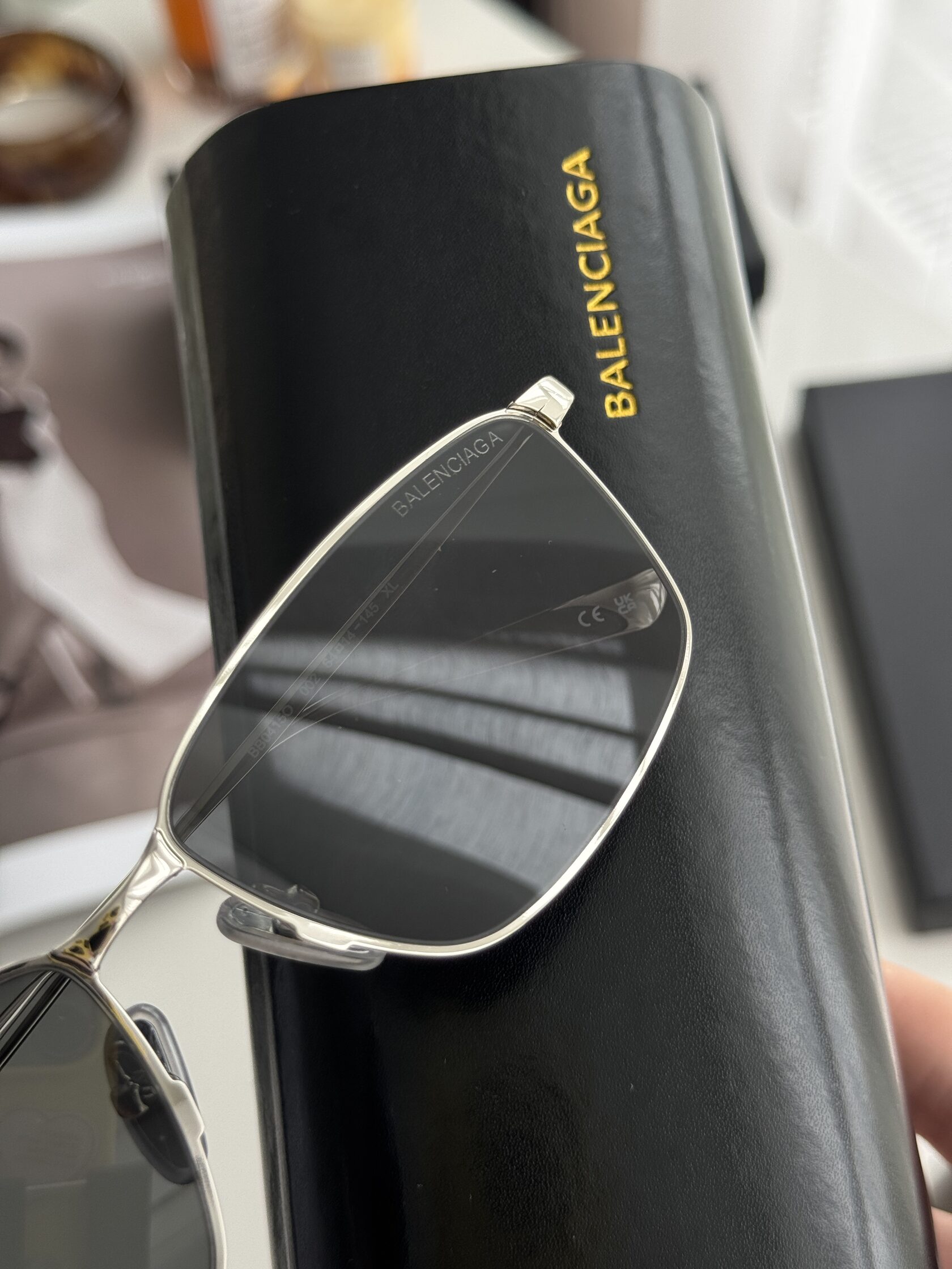 Balenciaga Black/Silver BB0415O 002 XL - 7