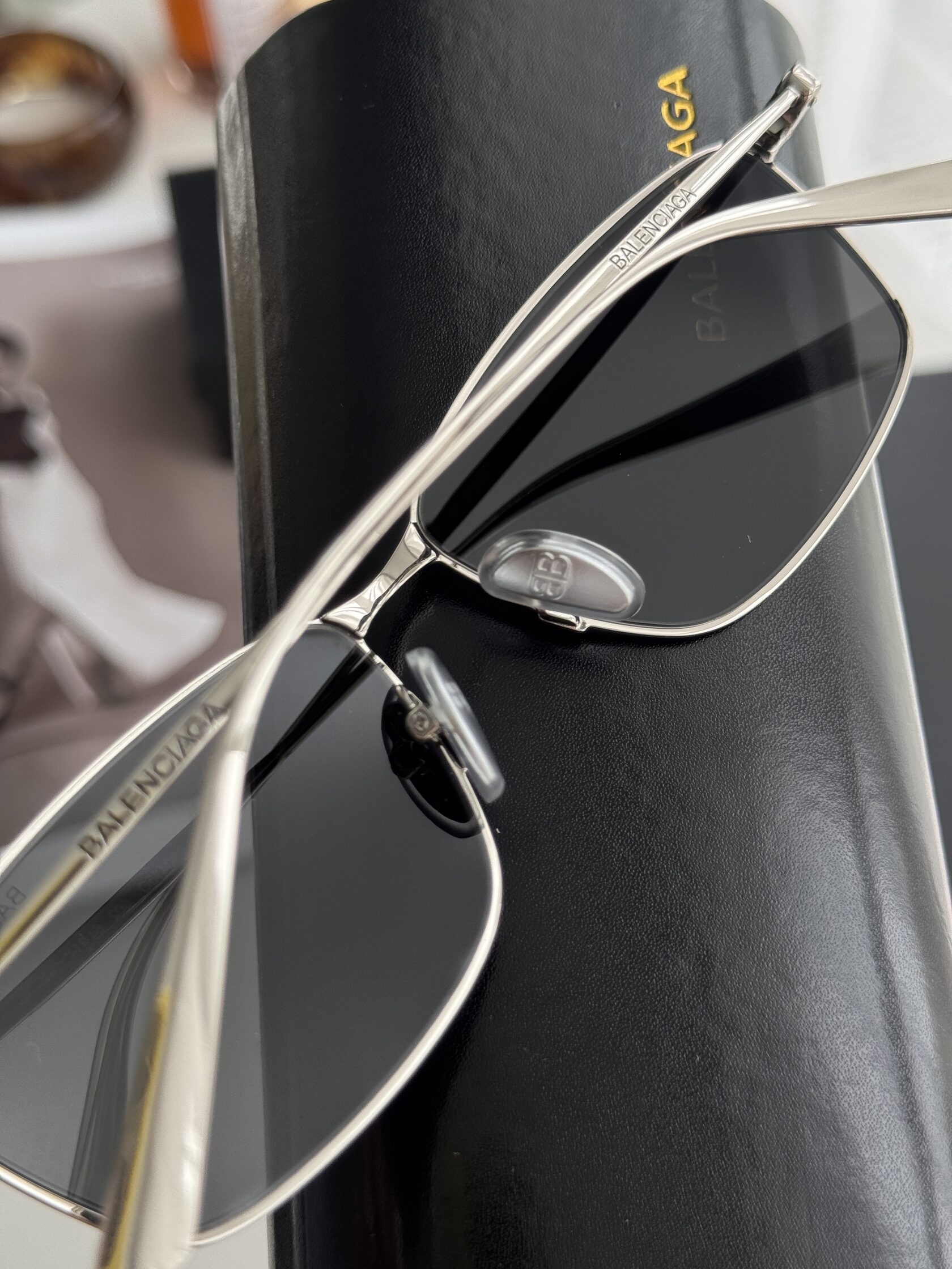 Balenciaga Black/Silver BB0415O 002 XL - 8