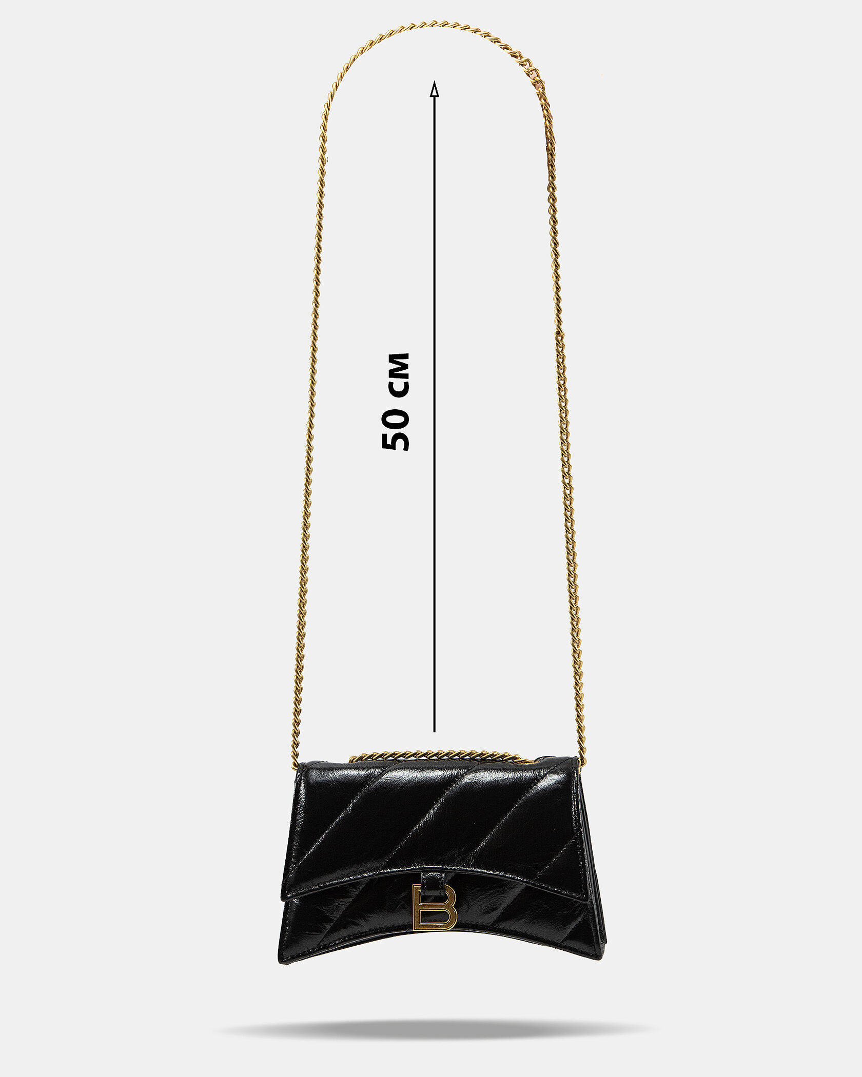 Balenciaga Crush Small Chain Bag Quilted in Black\Gold - 4