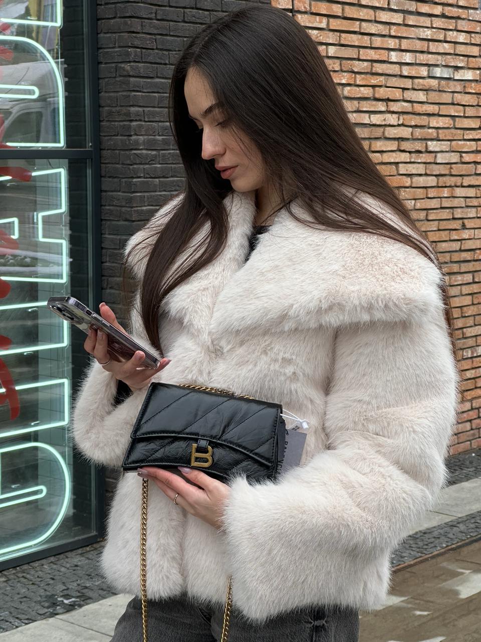 Balenciaga Crush Small Chain Bag Quilted in Black - 14