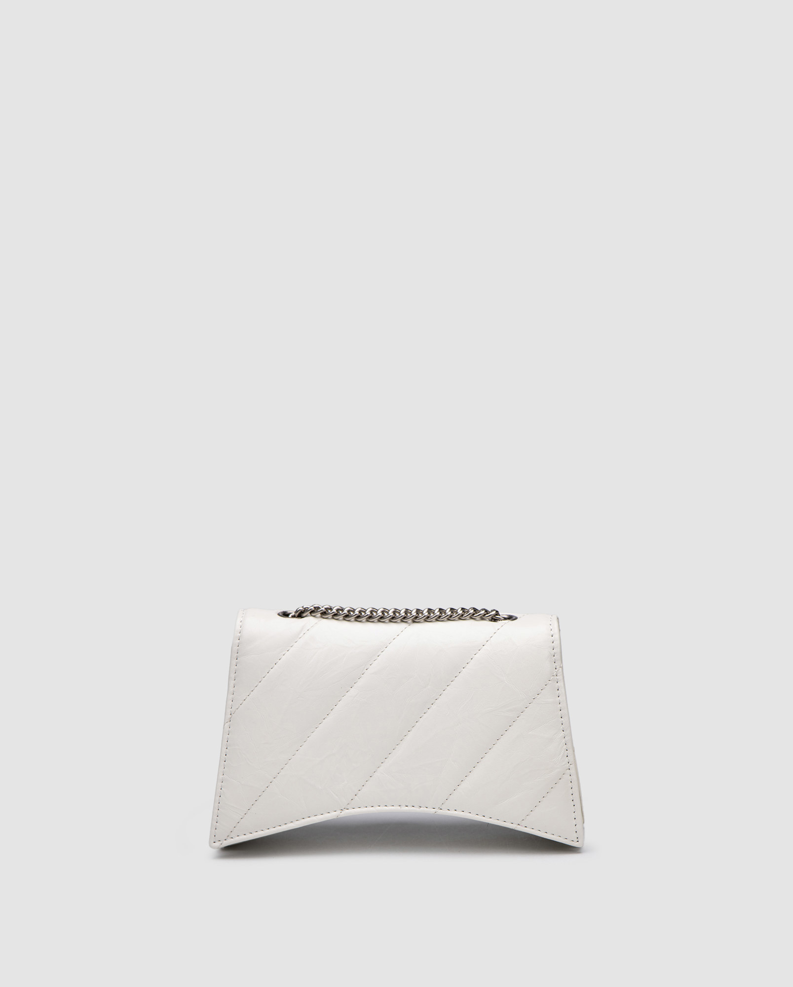 Balenciaga Crush Small Chain Bag Quilted in White\Silver - 2