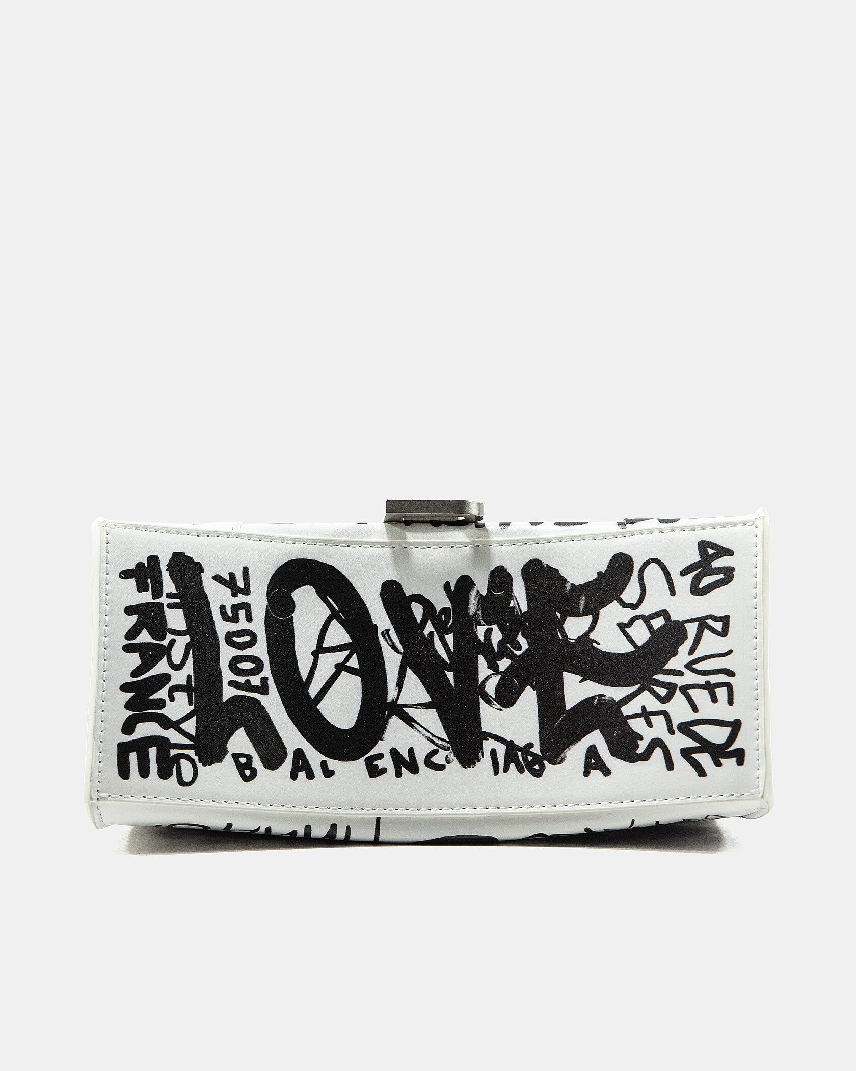 Balenciaga Hourglass Small Handbag Graffiti in White - 10
