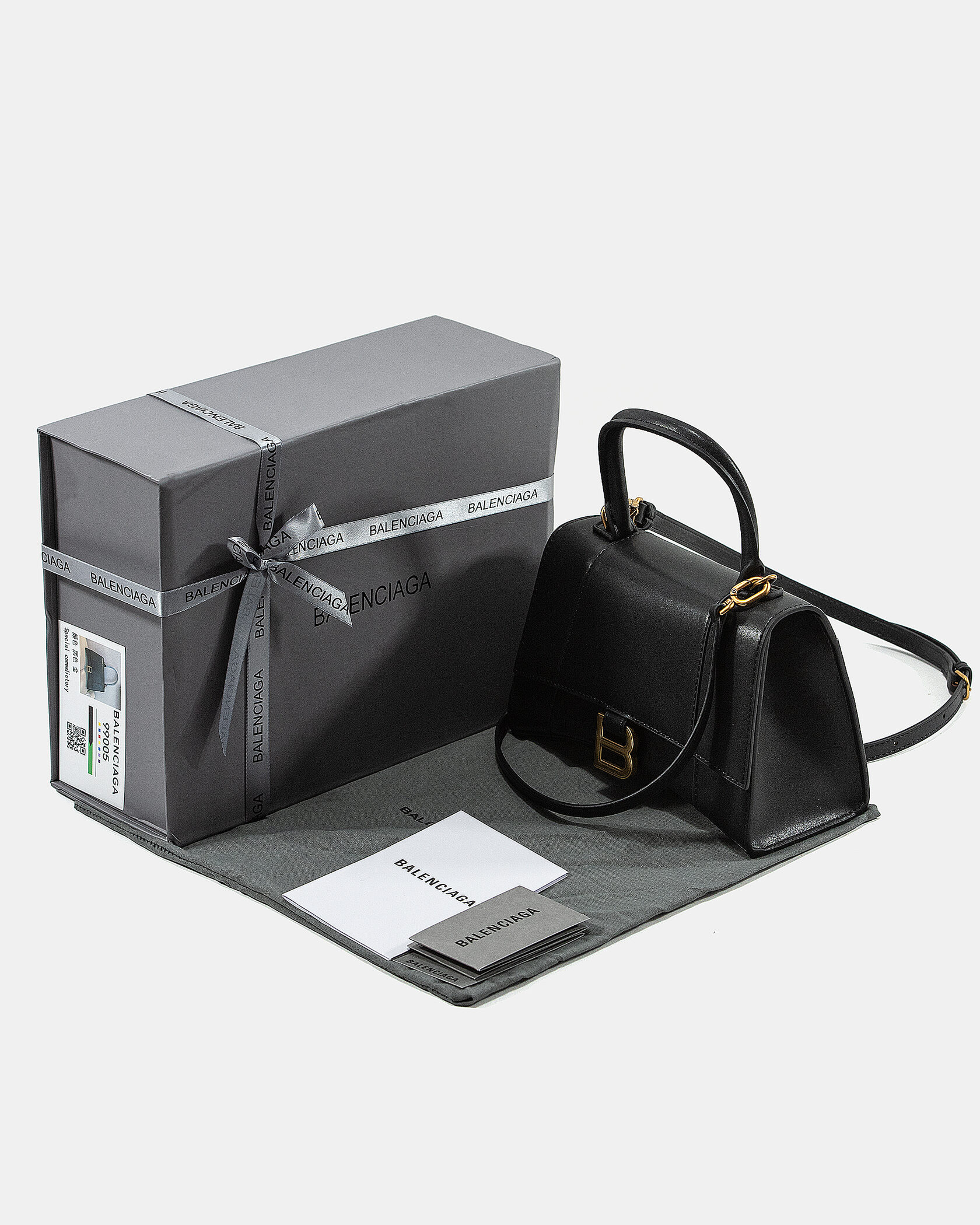 Balenciaga Hourglass Small Handbag in Black - 2