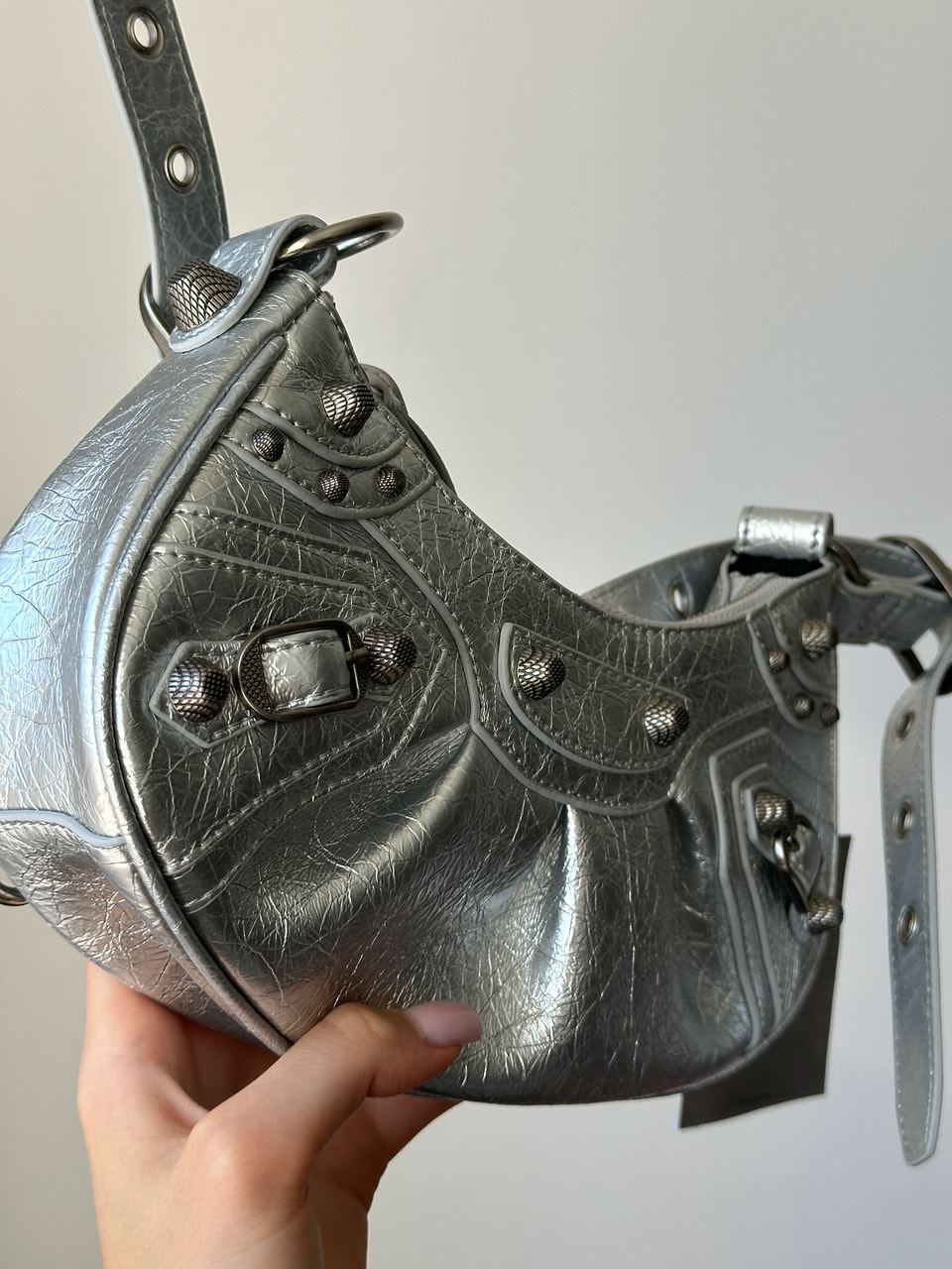 Balenciaga Le Cagole XS Shoulder Bag Silver - 4