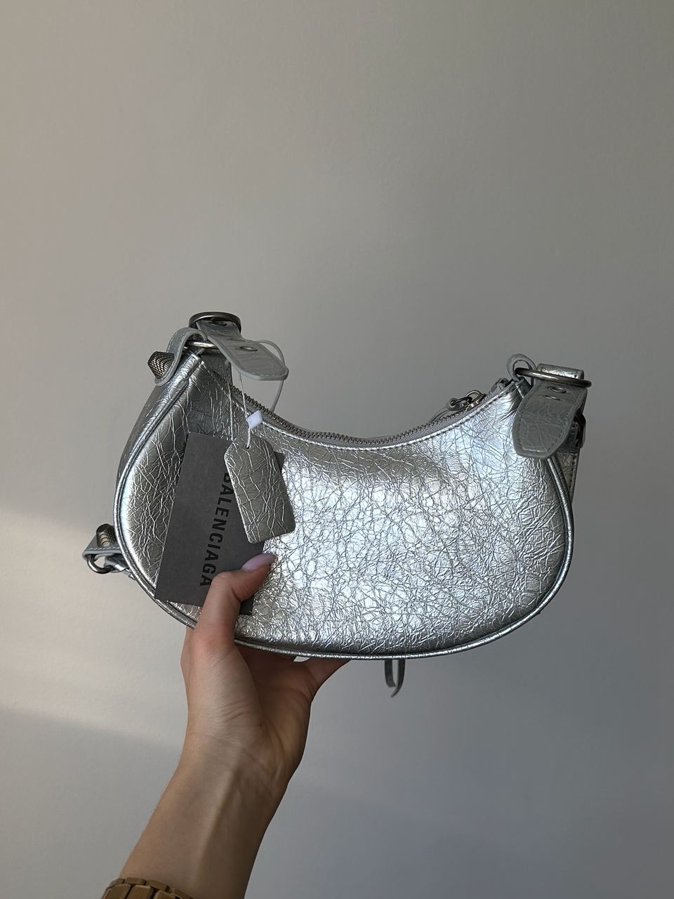 Balenciaga Le Cagole XS Shoulder Bag Silver - 7