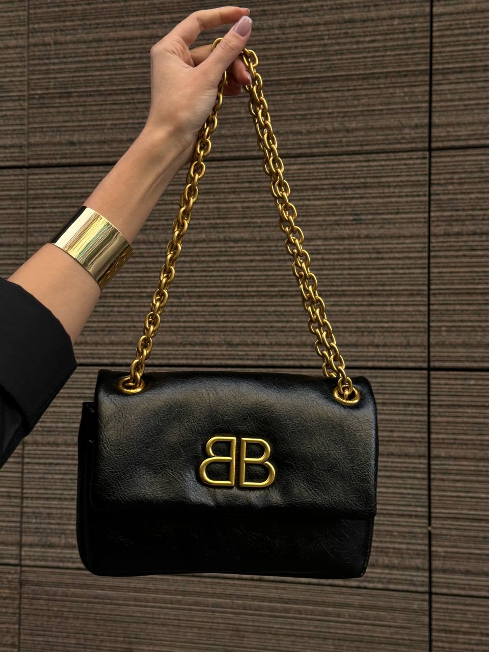 Balenciaga Monaco Mini Chain Bag Black/Gold - 2
