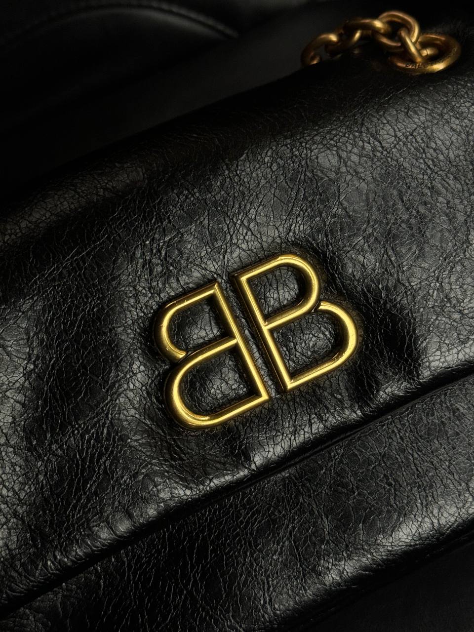 Balenciaga Monaco Mini Chain Bag Black/Gold - 9