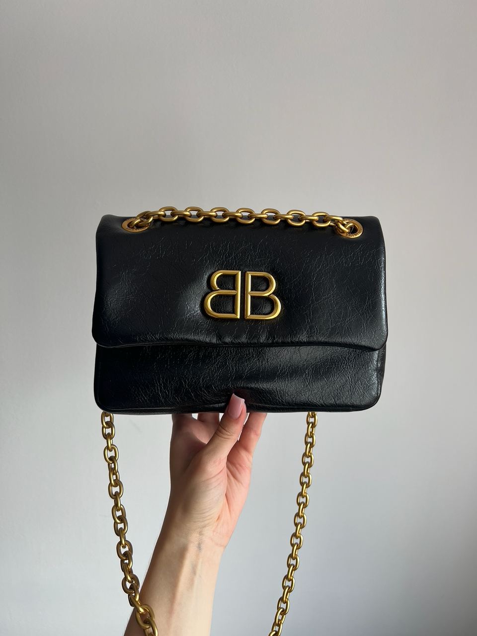 Balenciaga Monaco Mini Chain Bag Black/Gold - 2