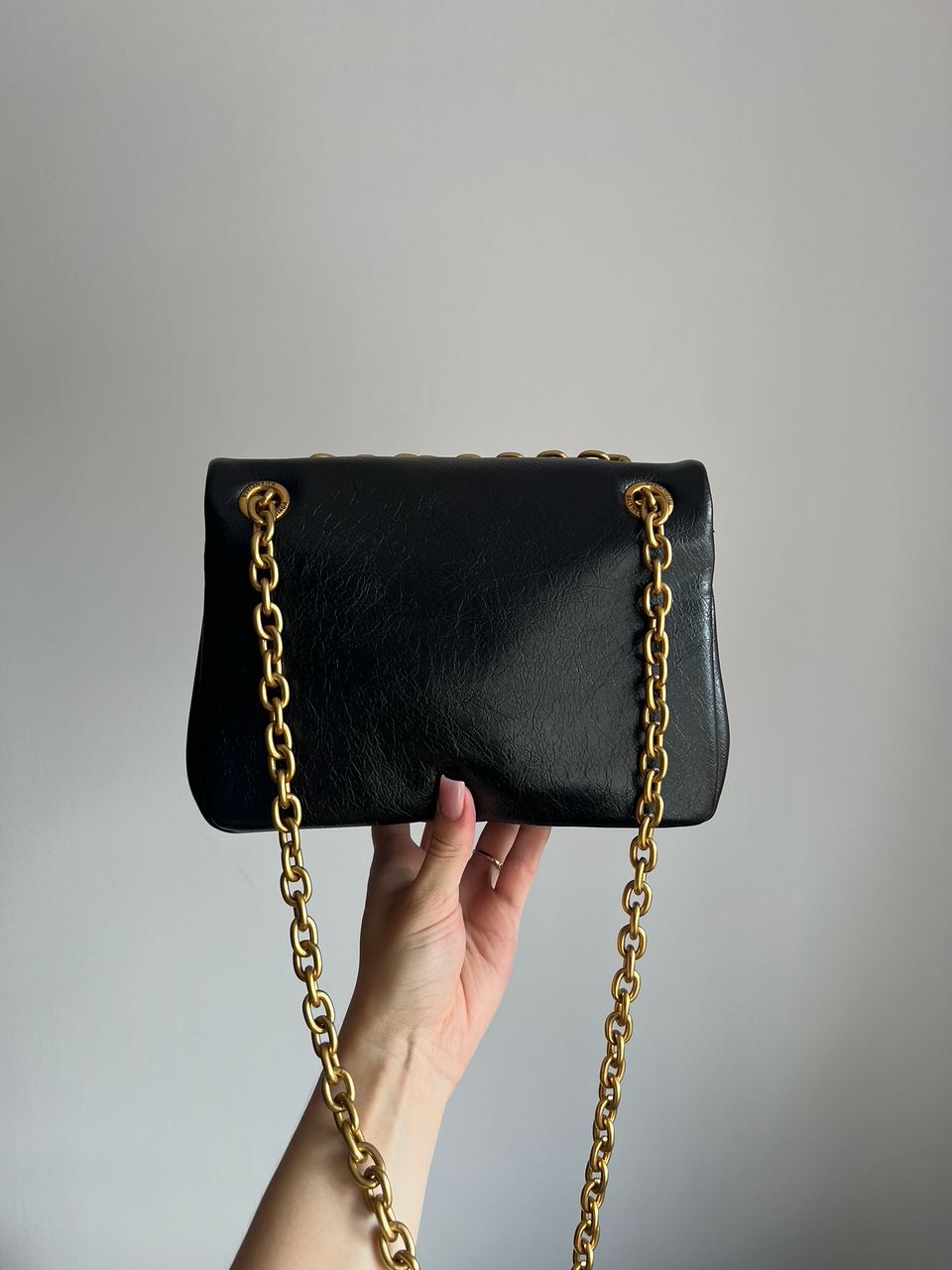 Balenciaga Monaco Mini Chain Bag Black/Gold - 5