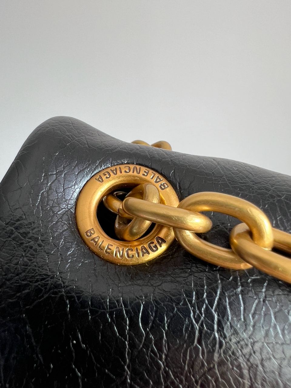 Balenciaga Monaco Mini Chain Bag Black/Gold - 7