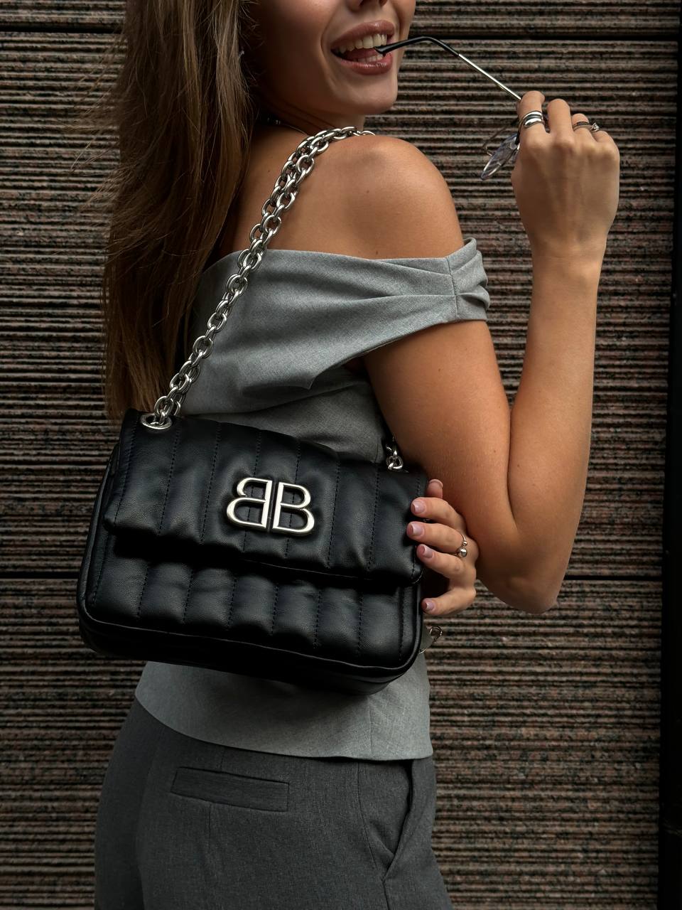 Balenciaga Monaco Mini Chain Bag Black/Silver - 2