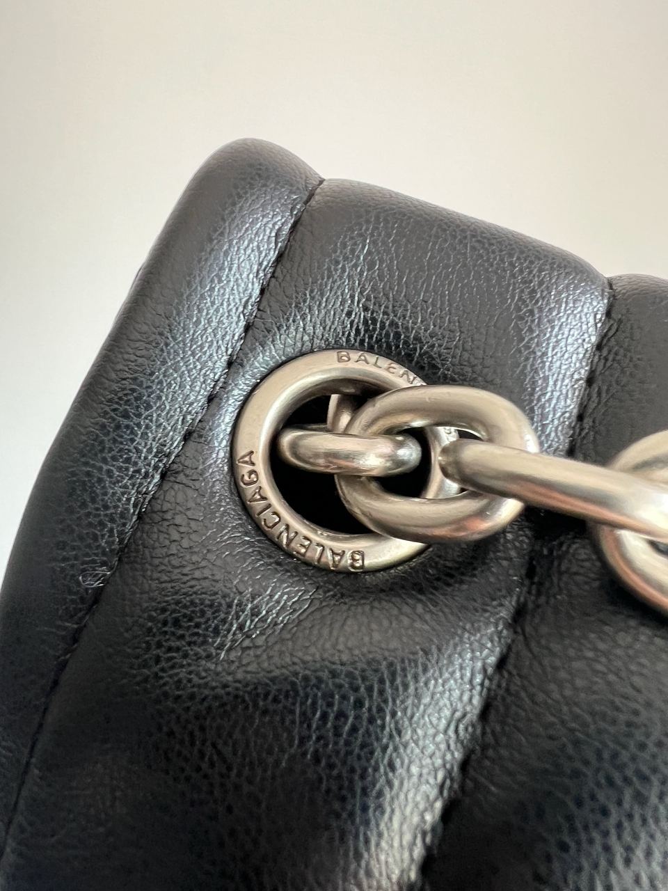 Balenciaga Monaco Mini Chain Bag Black/Silver - 11