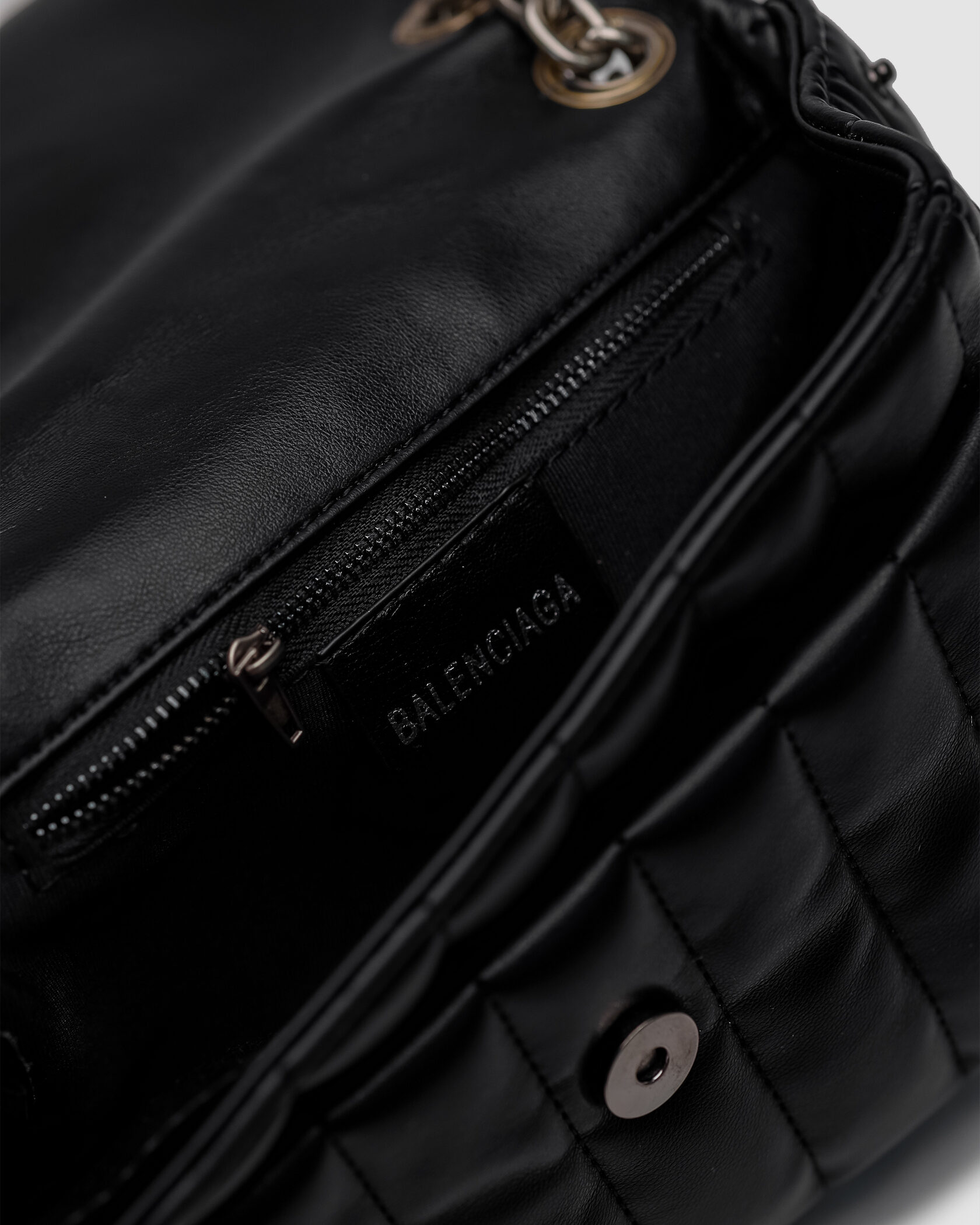 Balenciaga Monaco Mini Chain Bag Black/Silver - 14