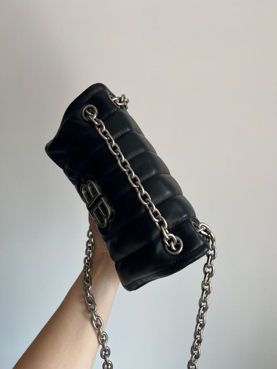 Balenciaga Monaco Mini Chain Bag Black/Silver - 7