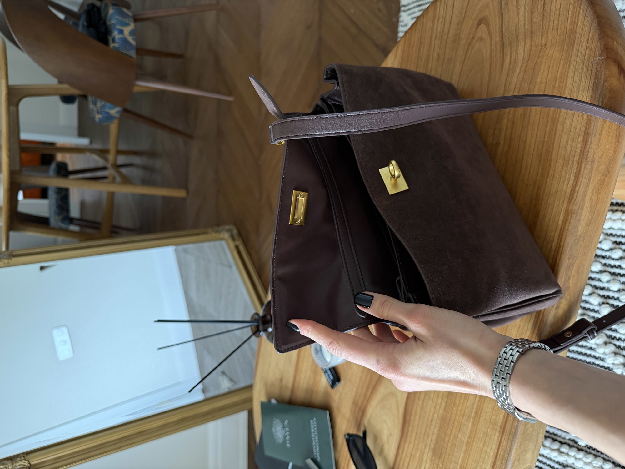 Balenciaga Rodeo Brown Suede/Gold Hardware - 2