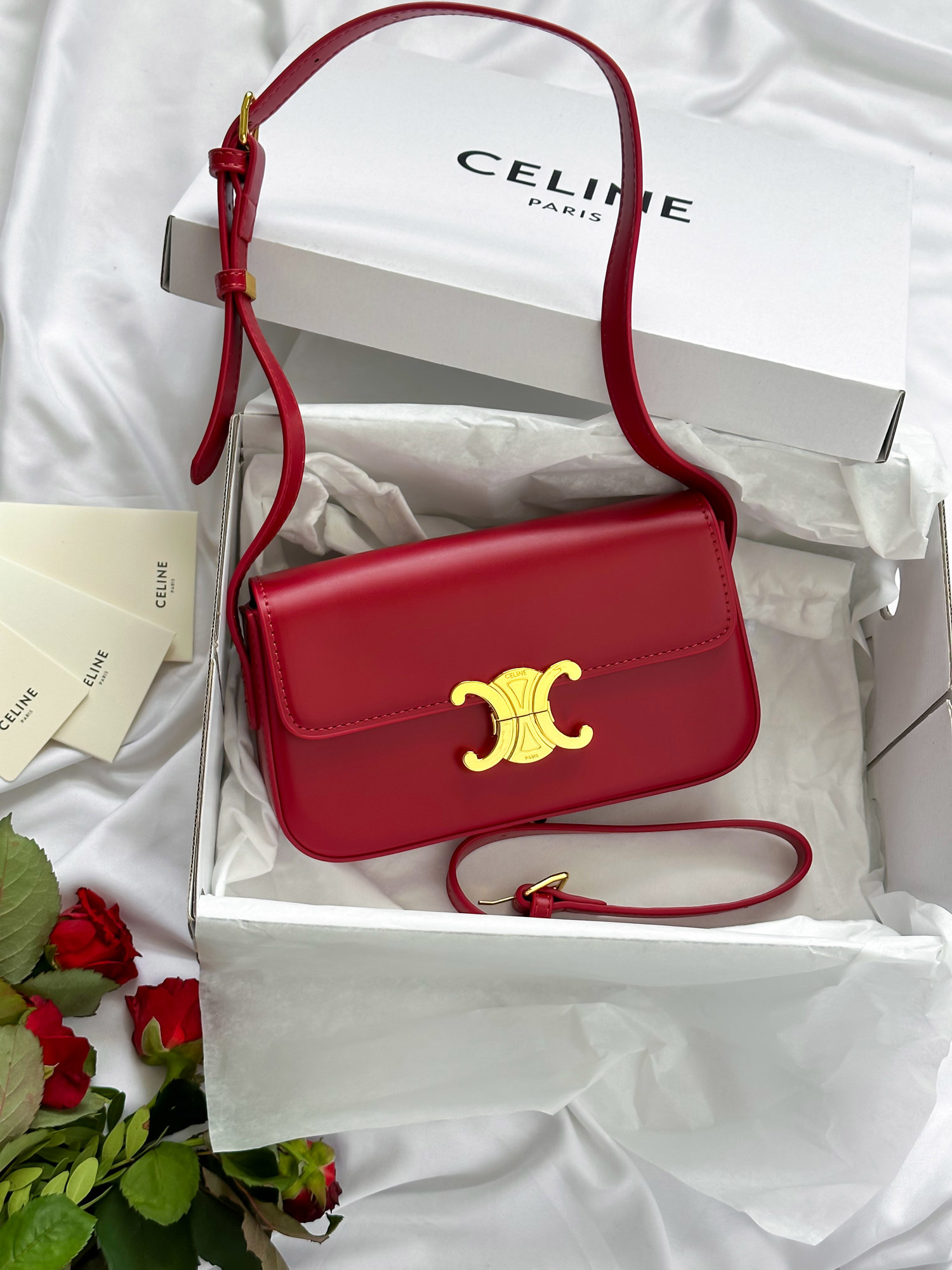 Balenciaga Rodeo Brown Suede/Gold Hardware Shoulder Bag Claude In Shiny Calfskin Burgundy [звичайна б - 7
