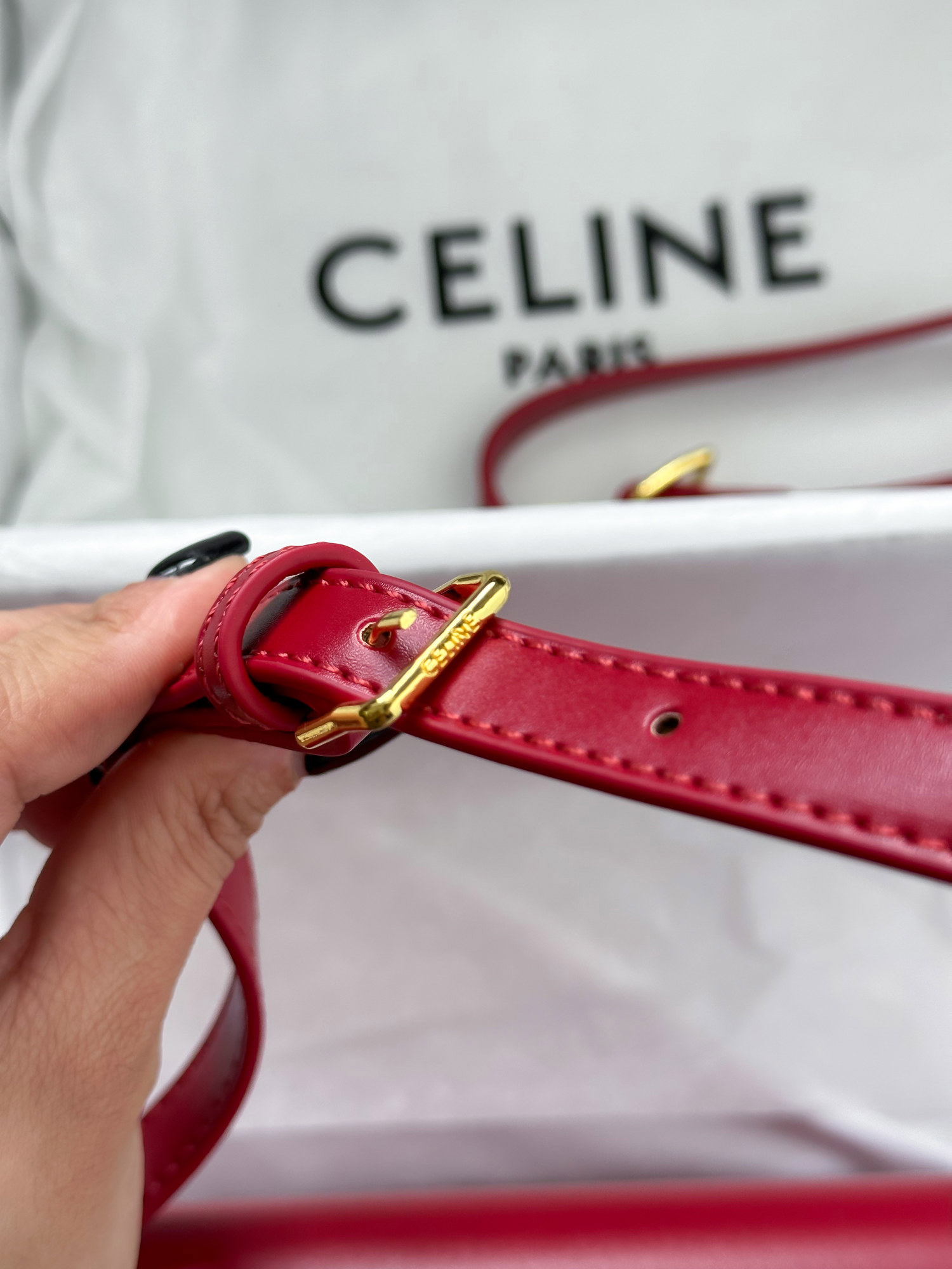 Balenciaga Rodeo Brown Suede/Gold Hardware Shoulder Bag Claude In Shiny Calfskin Burgundy [звичайна б - 2