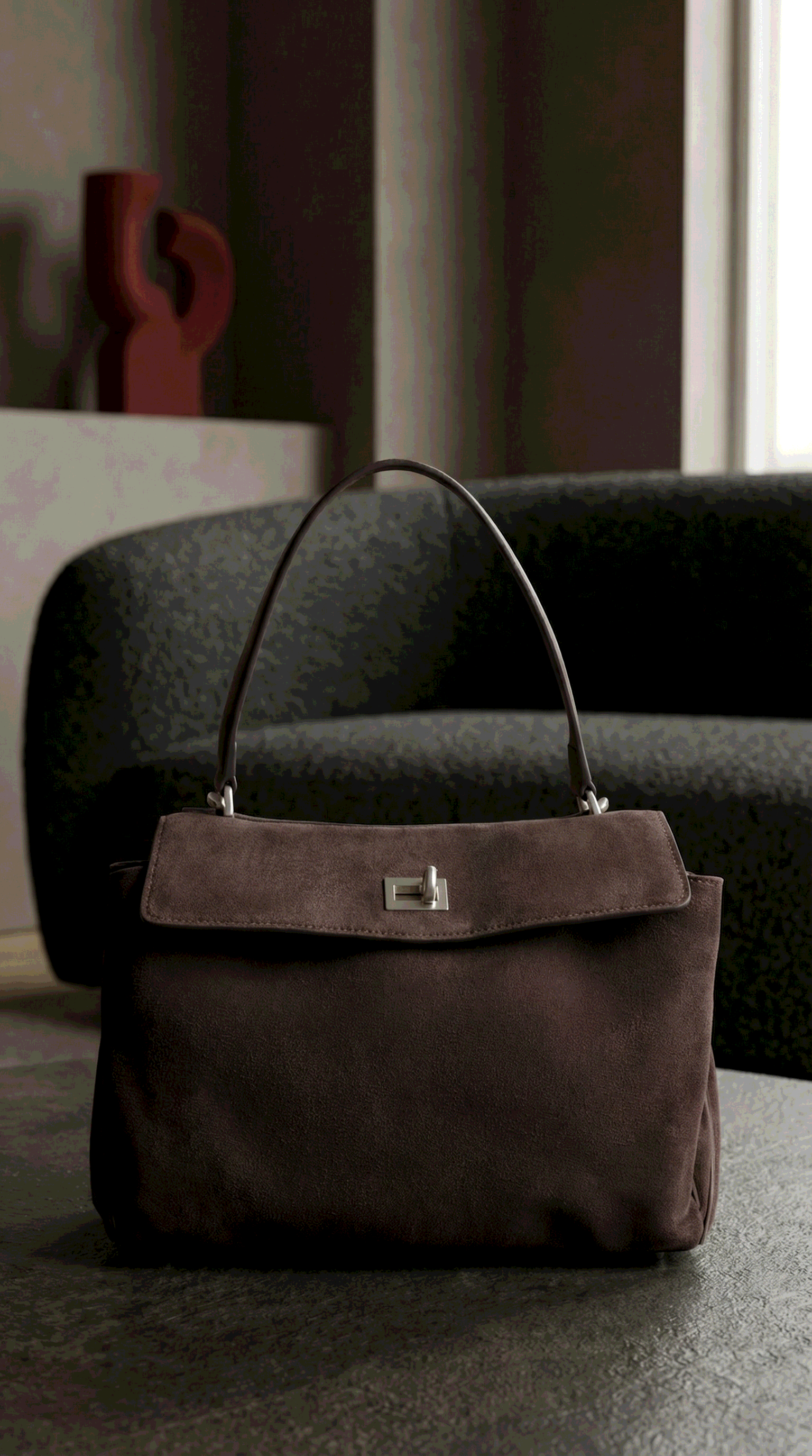 Balenciaga Rodeo Brown Suede/Silver Hardware - 8