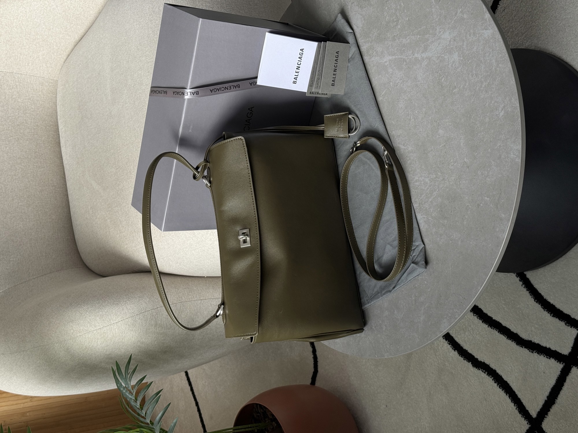 Balenciaga Rodeo Large Olive/Silver - 14