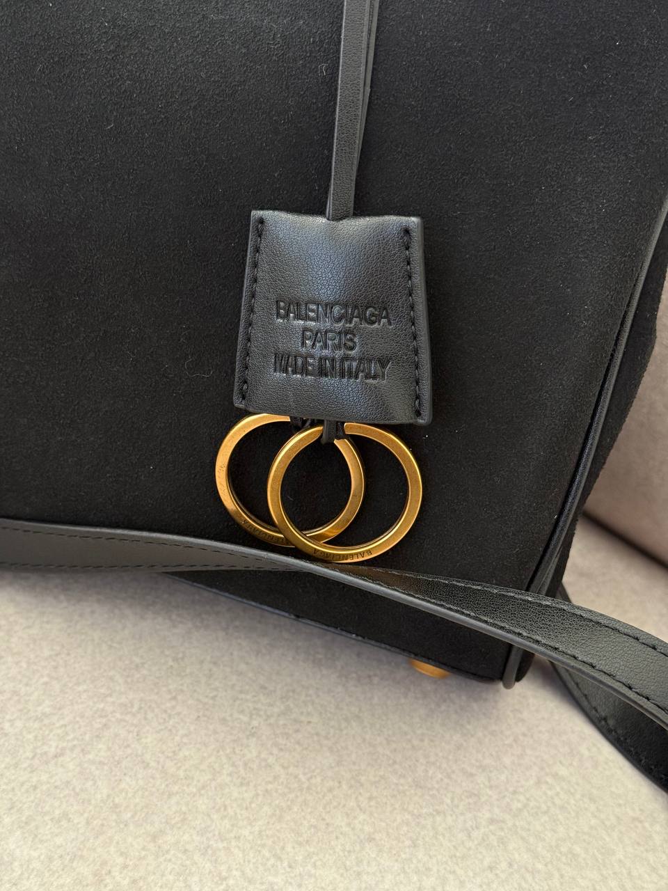 Balenciaga Rodeo Large Suede Black/Gold Hardware - 14