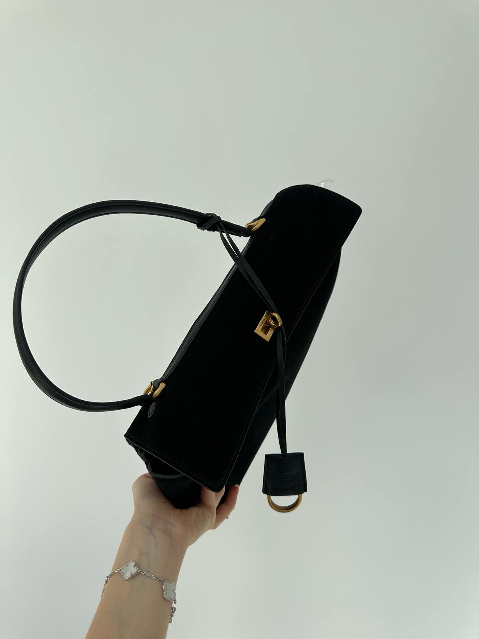 Balenciaga Rodeo Large Suede Black/Gold Hardware - 8