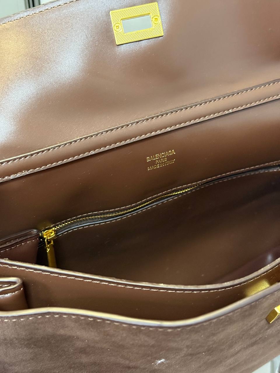 Balenciaga Rodeo Large Suede Brown/Gold Hardware - 9