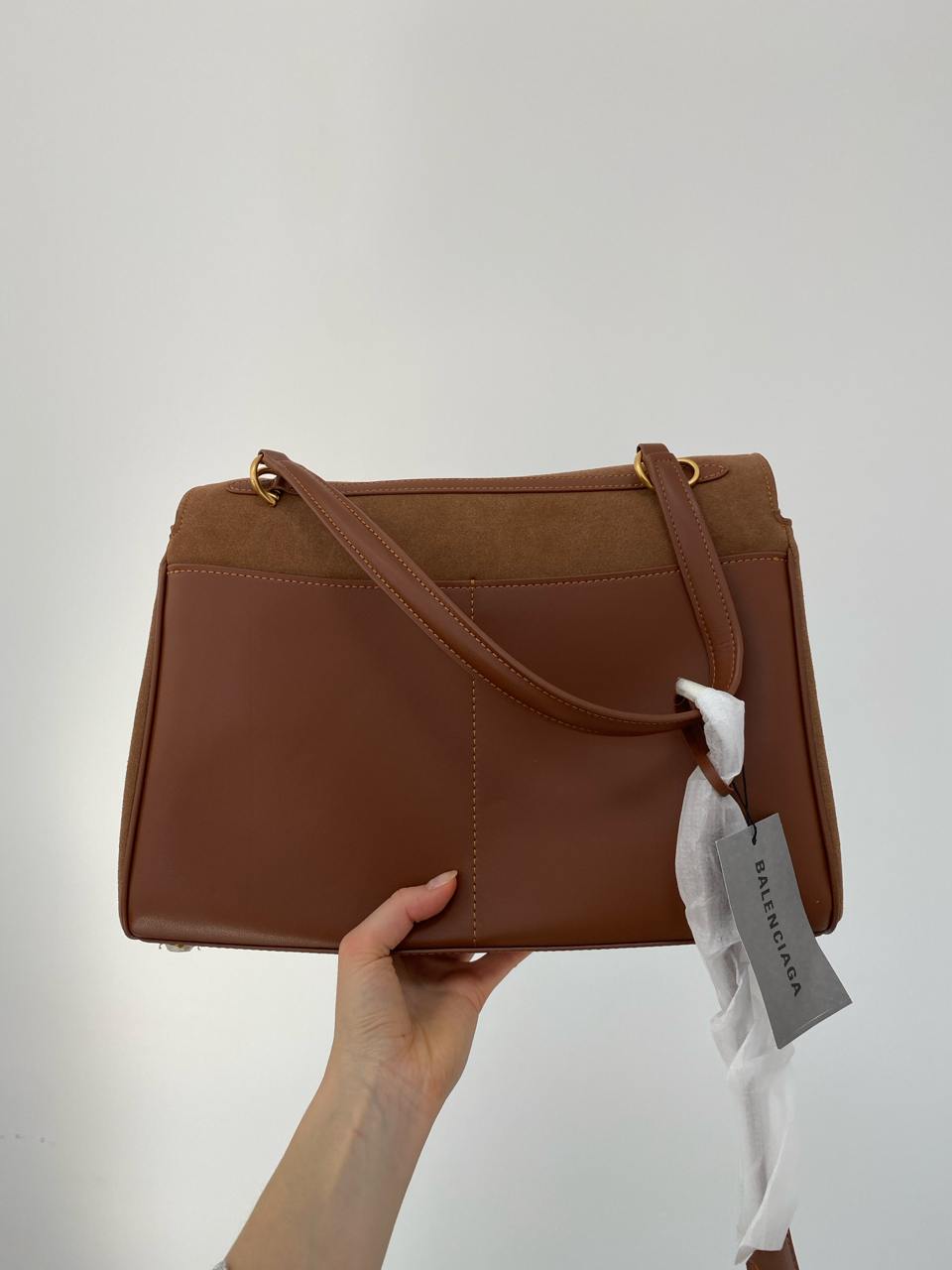 Balenciaga Rodeo Large Suede Brown/Gold Hardware - 5