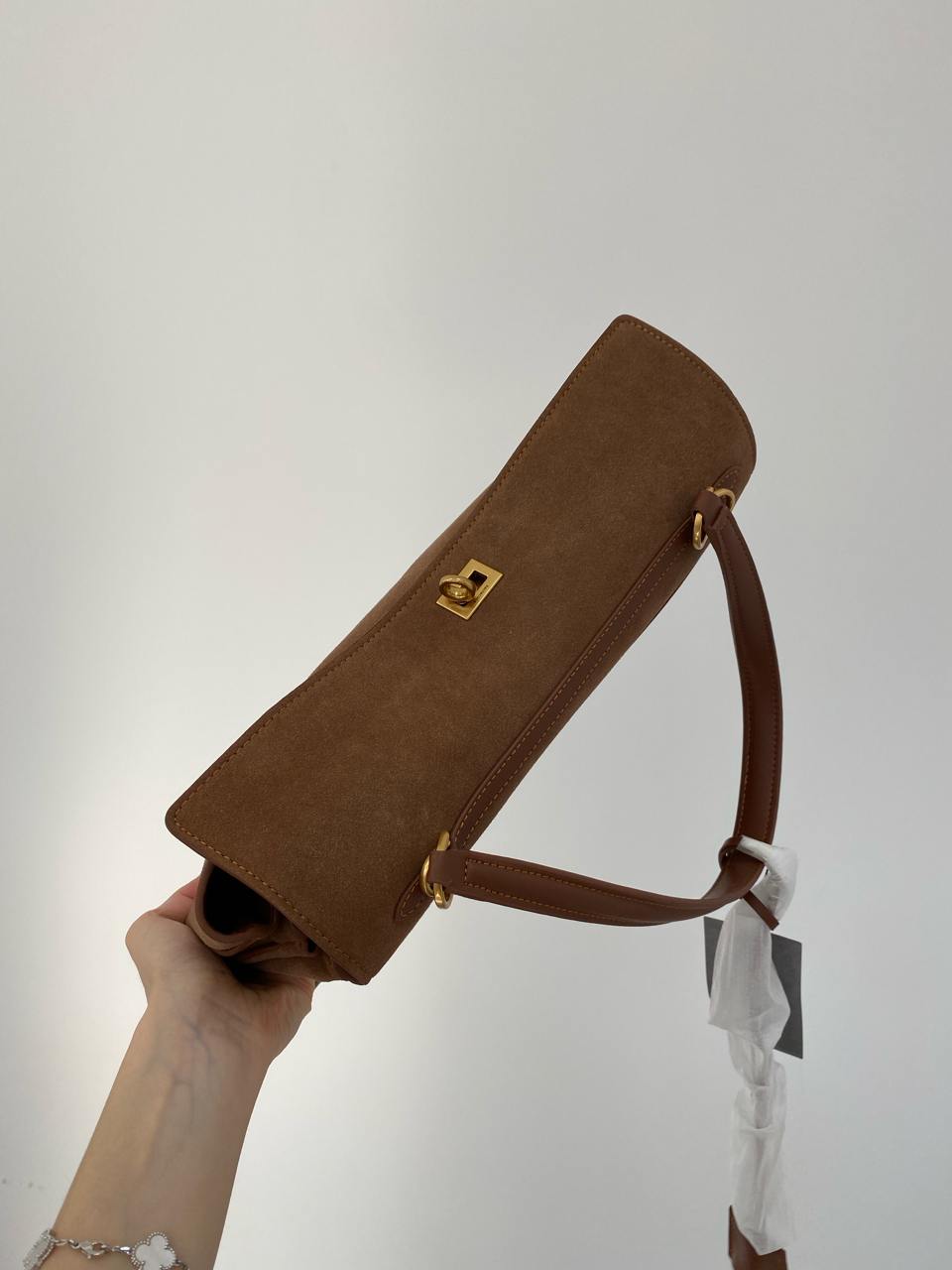 Balenciaga Rodeo Large Suede Brown/Gold Hardware - 7