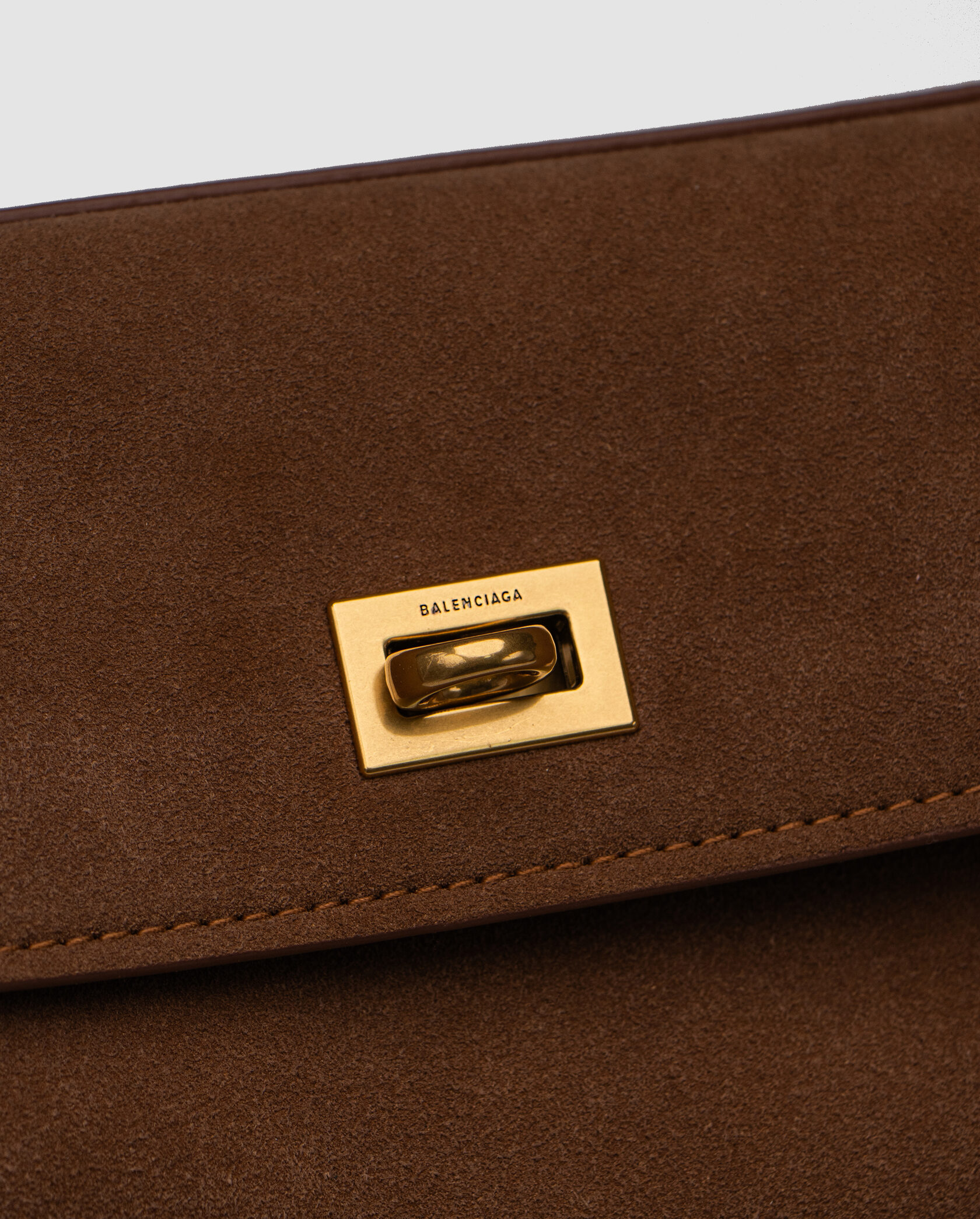 Balenciaga Rodeo Large Suede Brown/Gold Hardware - 9