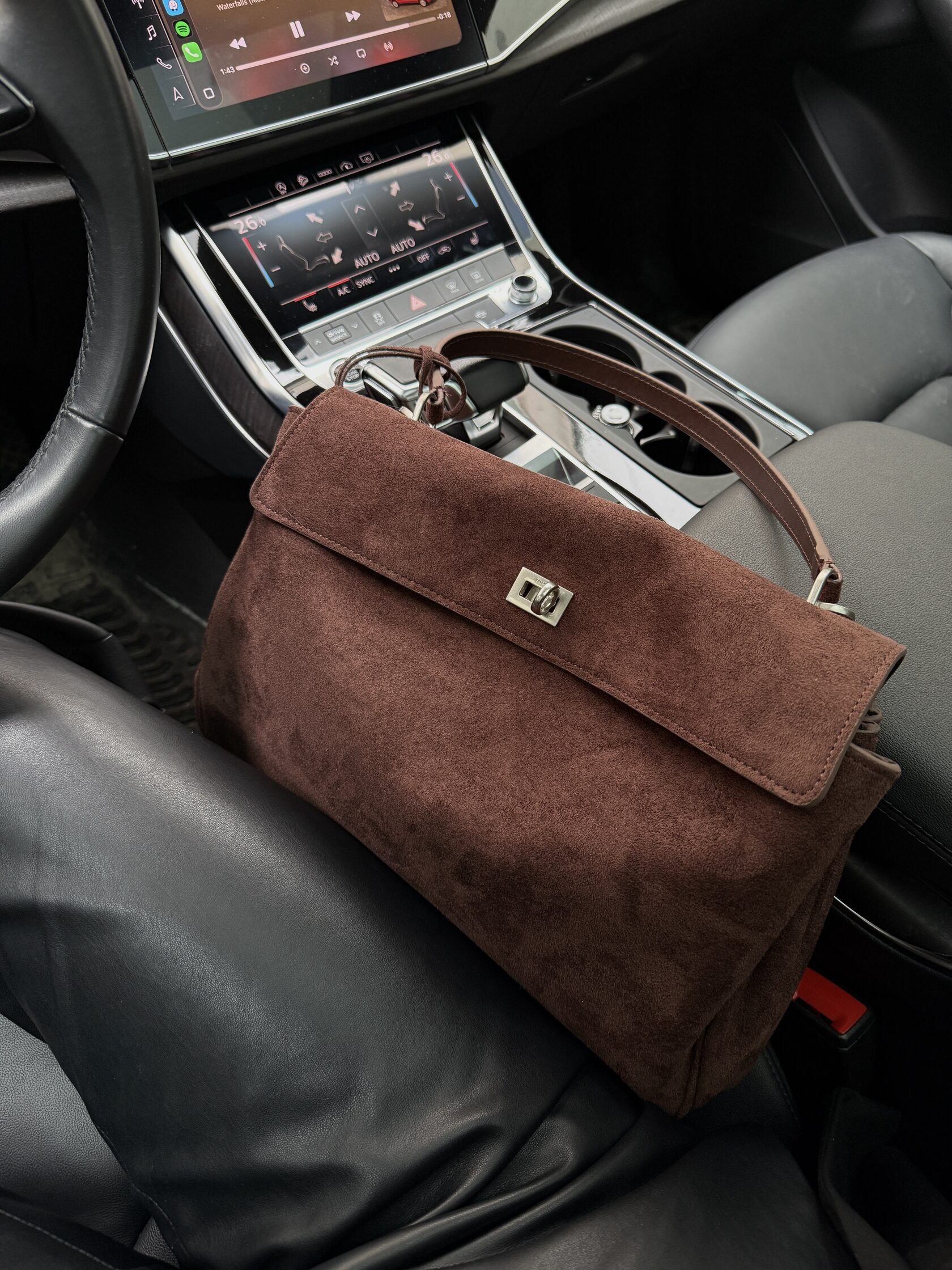 Balenciaga Rodeo Large Suede Brown/Silver Hardware - 16