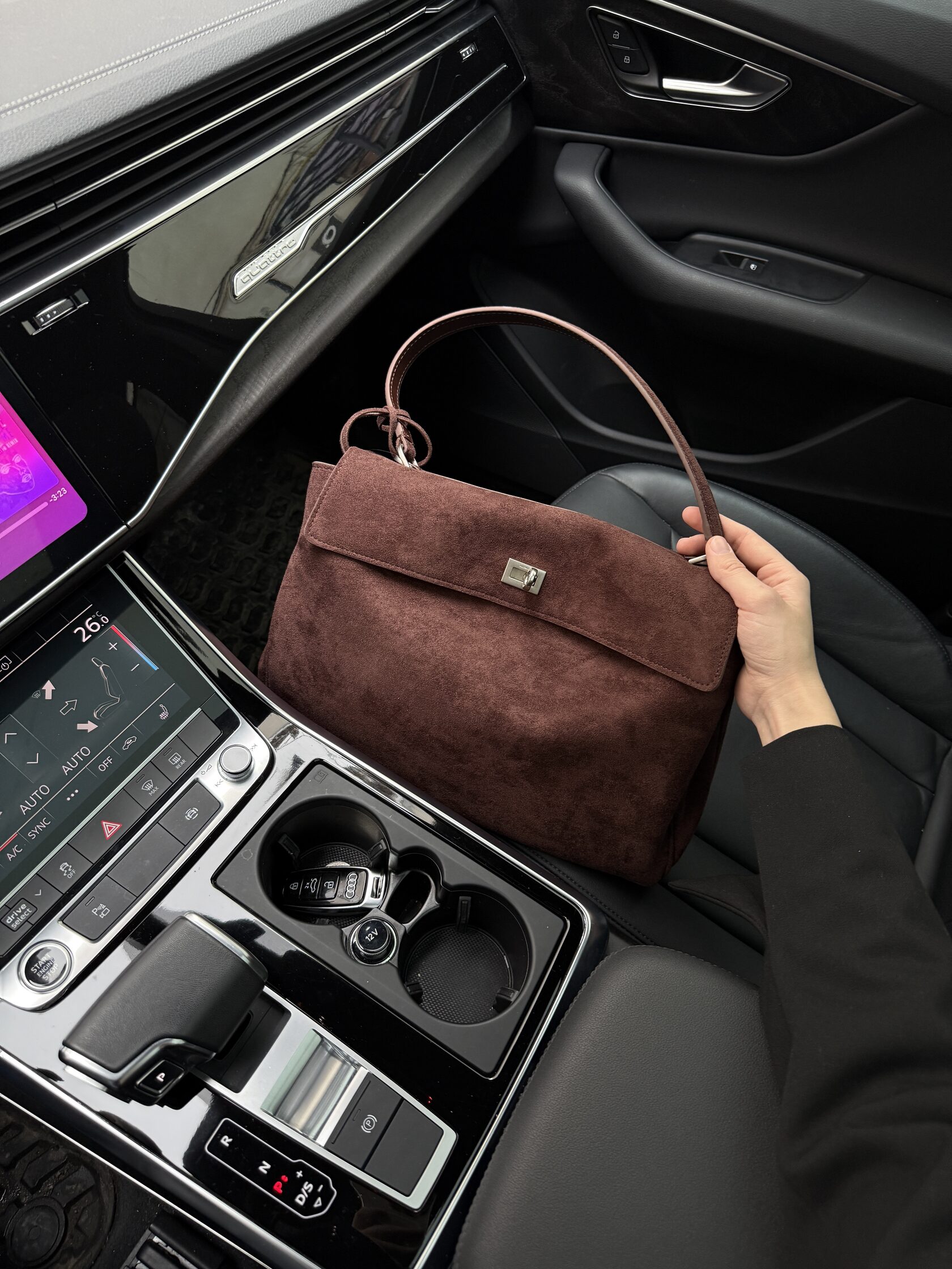 Balenciaga Rodeo Large Suede Brown/Silver Hardware - 17