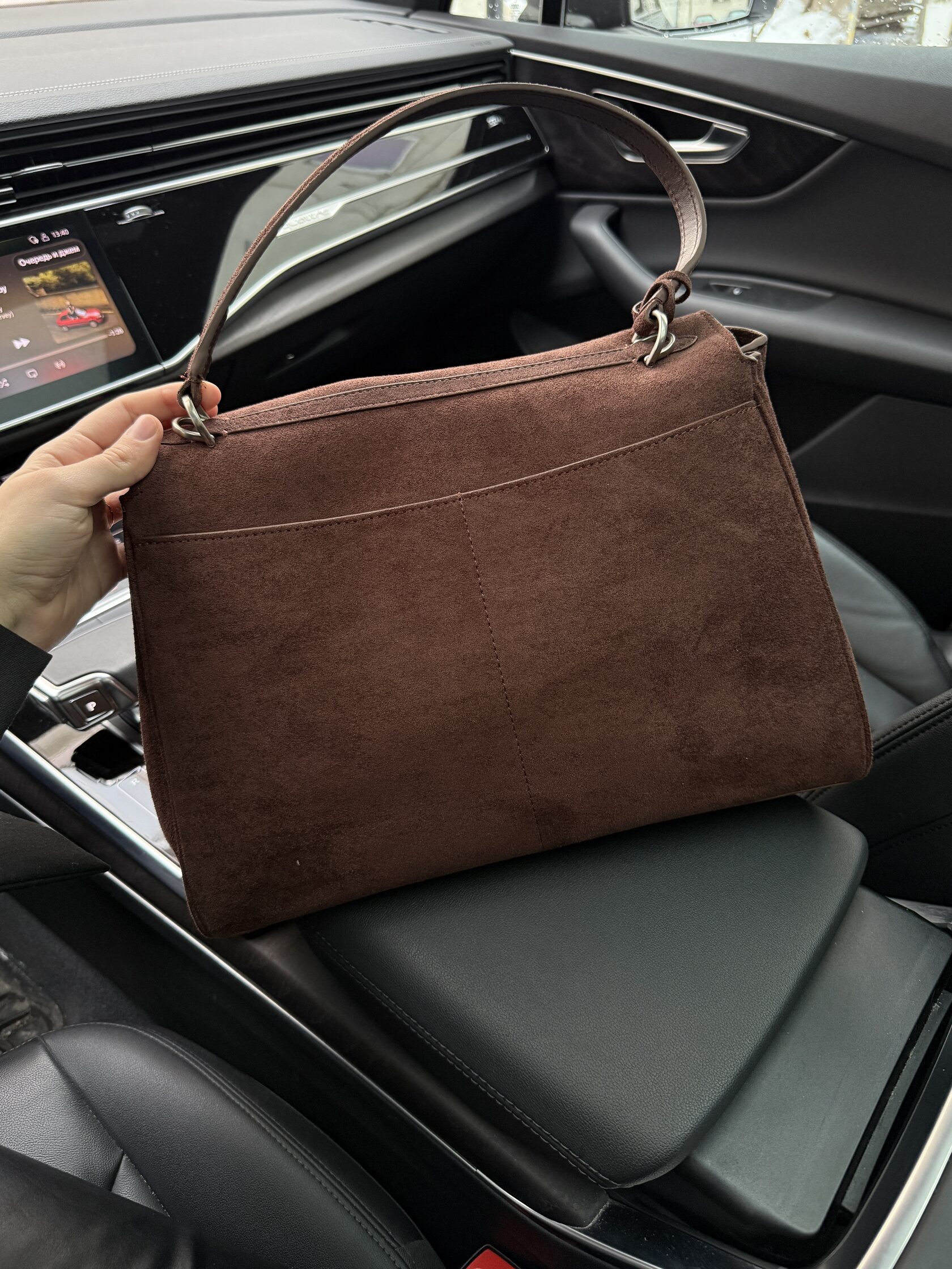 Balenciaga Rodeo Large Suede Brown/Silver Hardware - 19