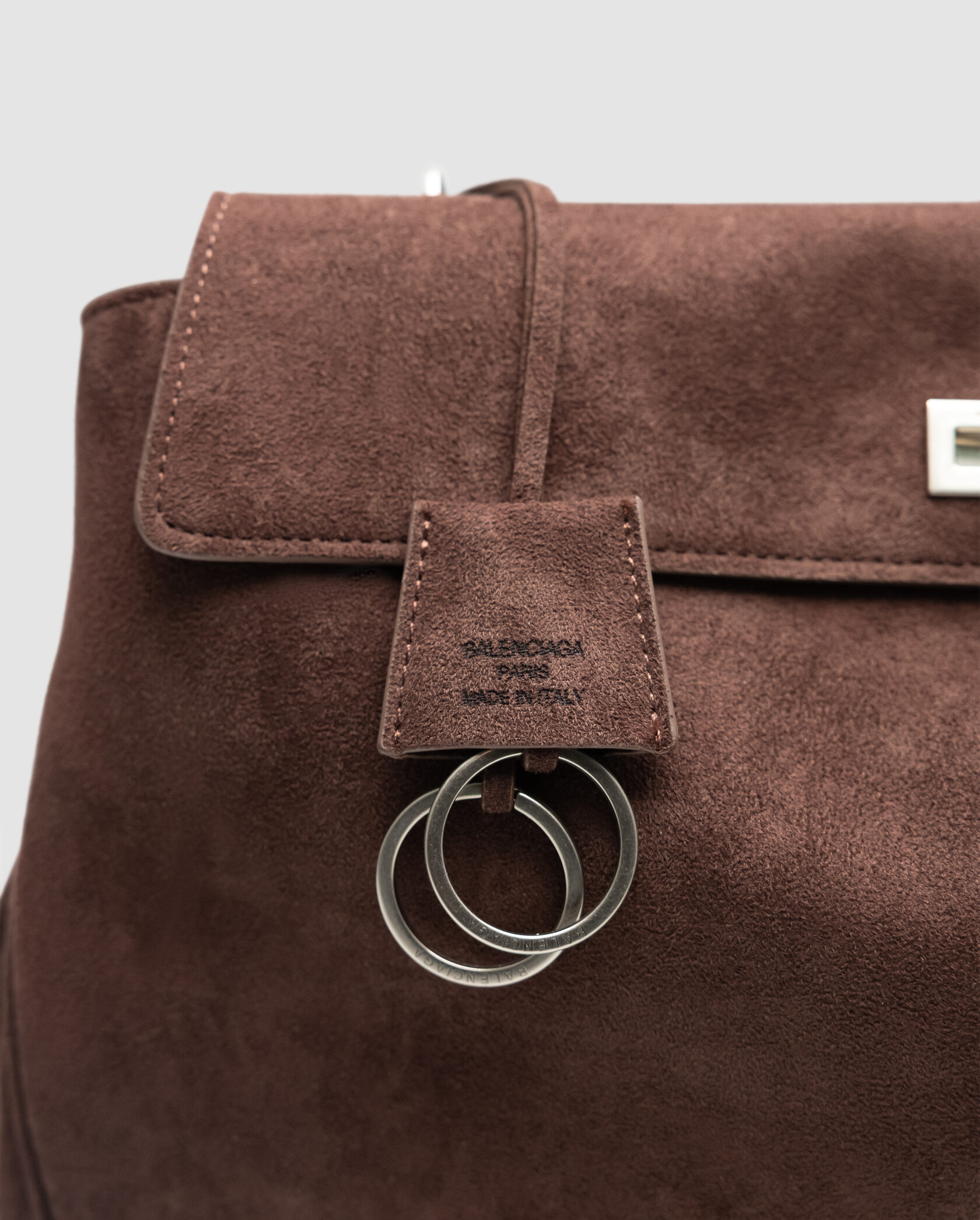 Balenciaga Rodeo Large Suede Brown/Silver Hardware - 20