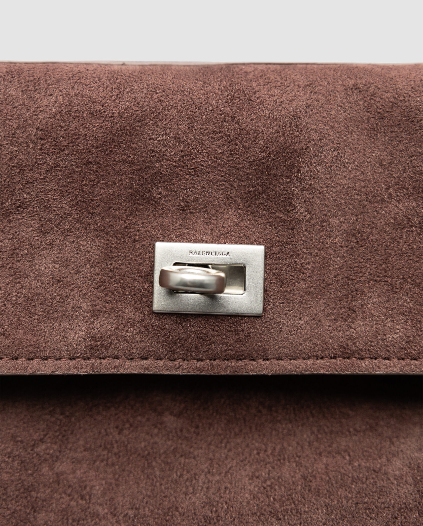 Balenciaga Rodeo Large Suede Brown/Silver Hardware - 22