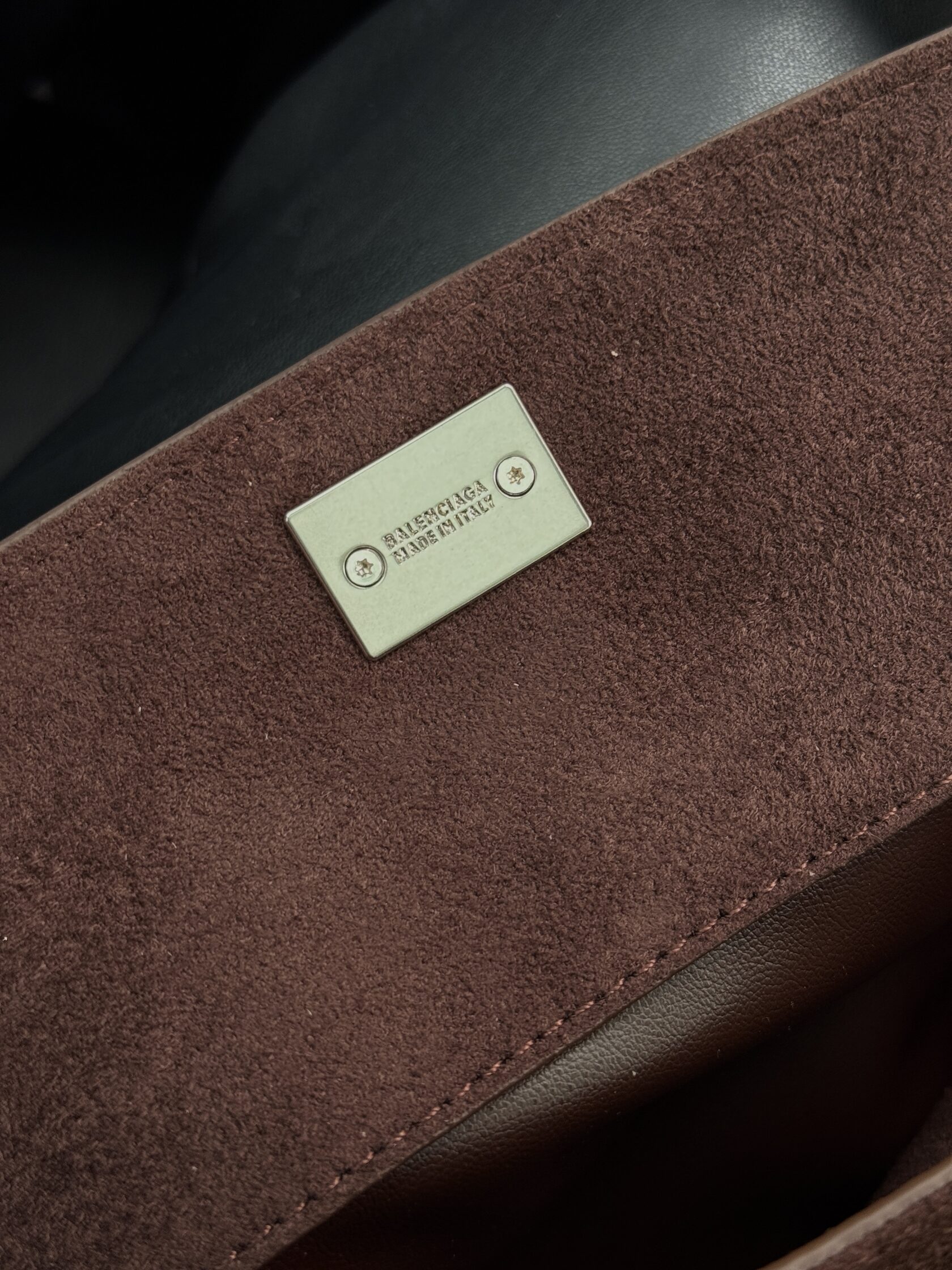 Balenciaga Rodeo Large Suede Brown/Silver Hardware - 24