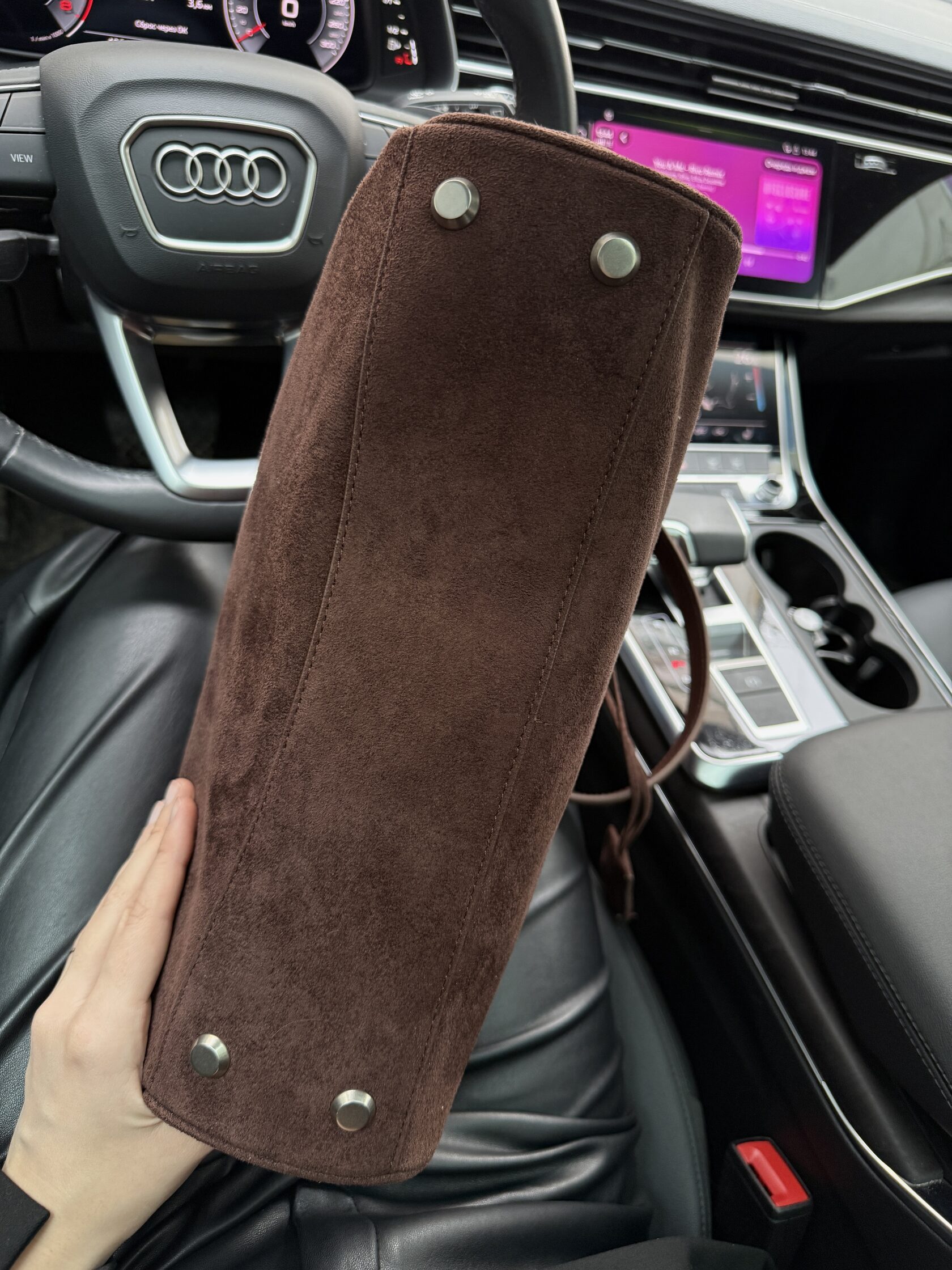 Balenciaga Rodeo Large Suede Brown/Silver Hardware - 30