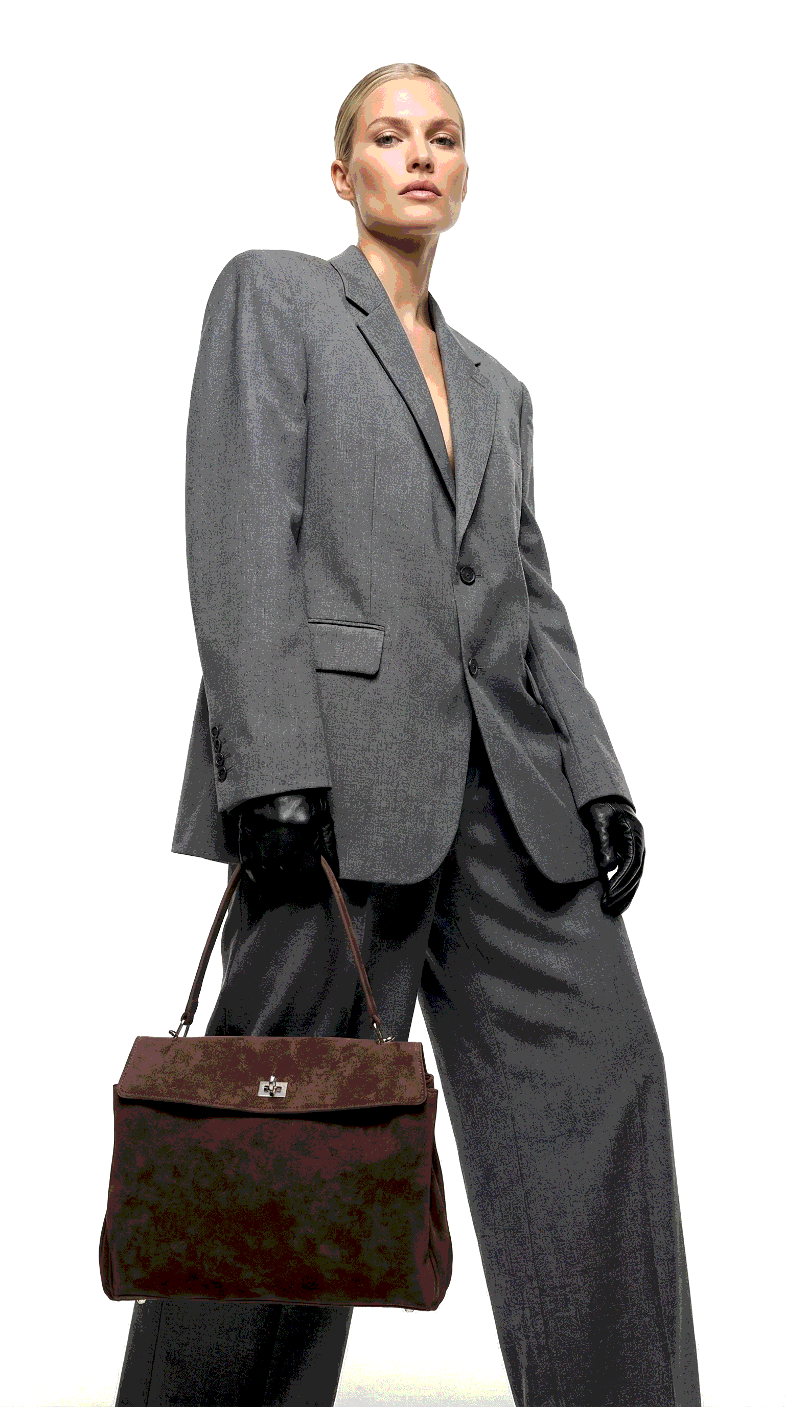 Balenciaga Rodeo Large Suede Brown/Silver Hardware - 4