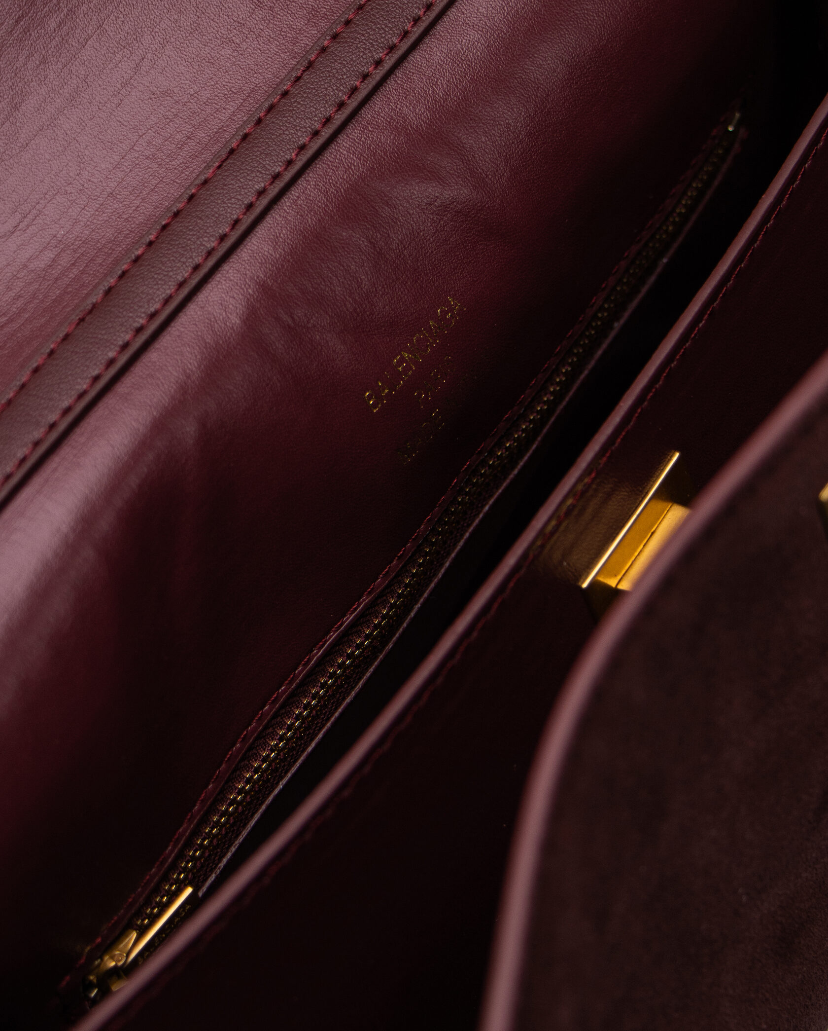 Balenciaga Rodeo Large Suede Burgundy/Gold Hardware - 14