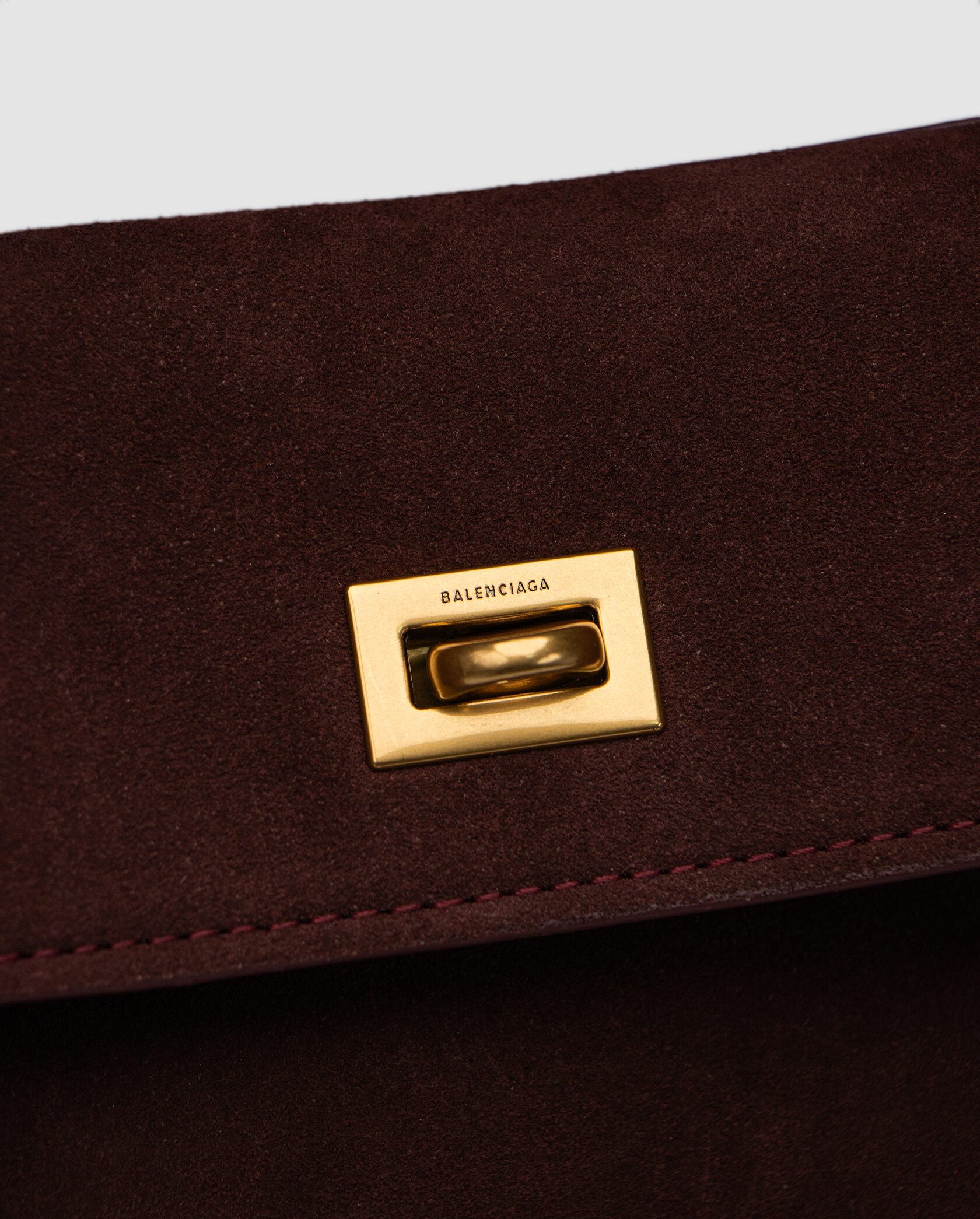 Balenciaga Rodeo Large Suede Burgundy/Gold Hardware - 8