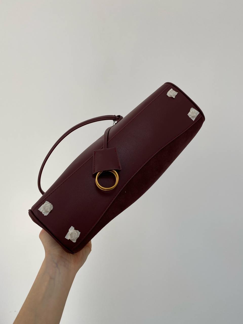 Balenciaga Rodeo Large Suede Burgundy/Gold Hardware - 9