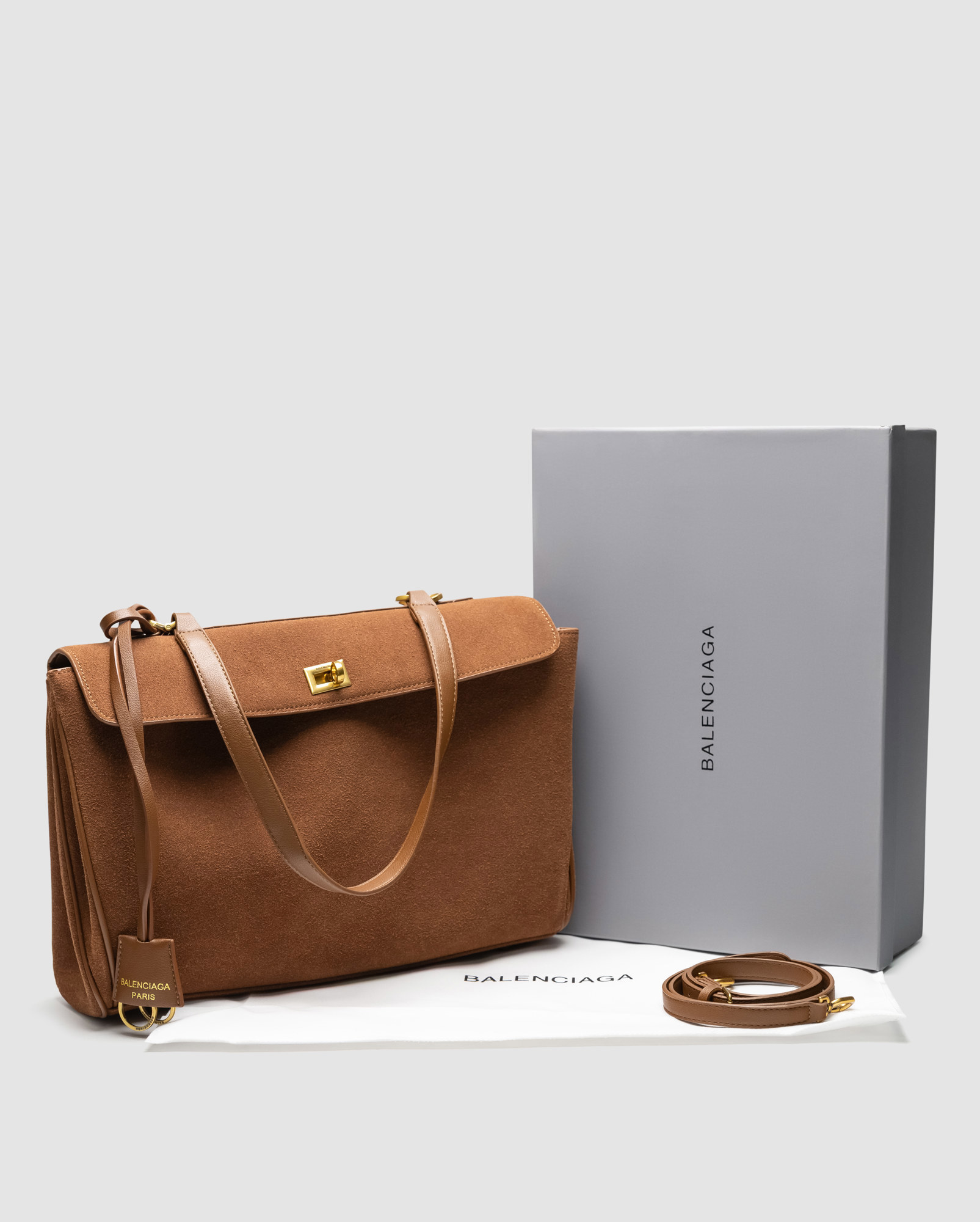 Balenciaga Rodeo Large Suede Ginger/Gold - 10