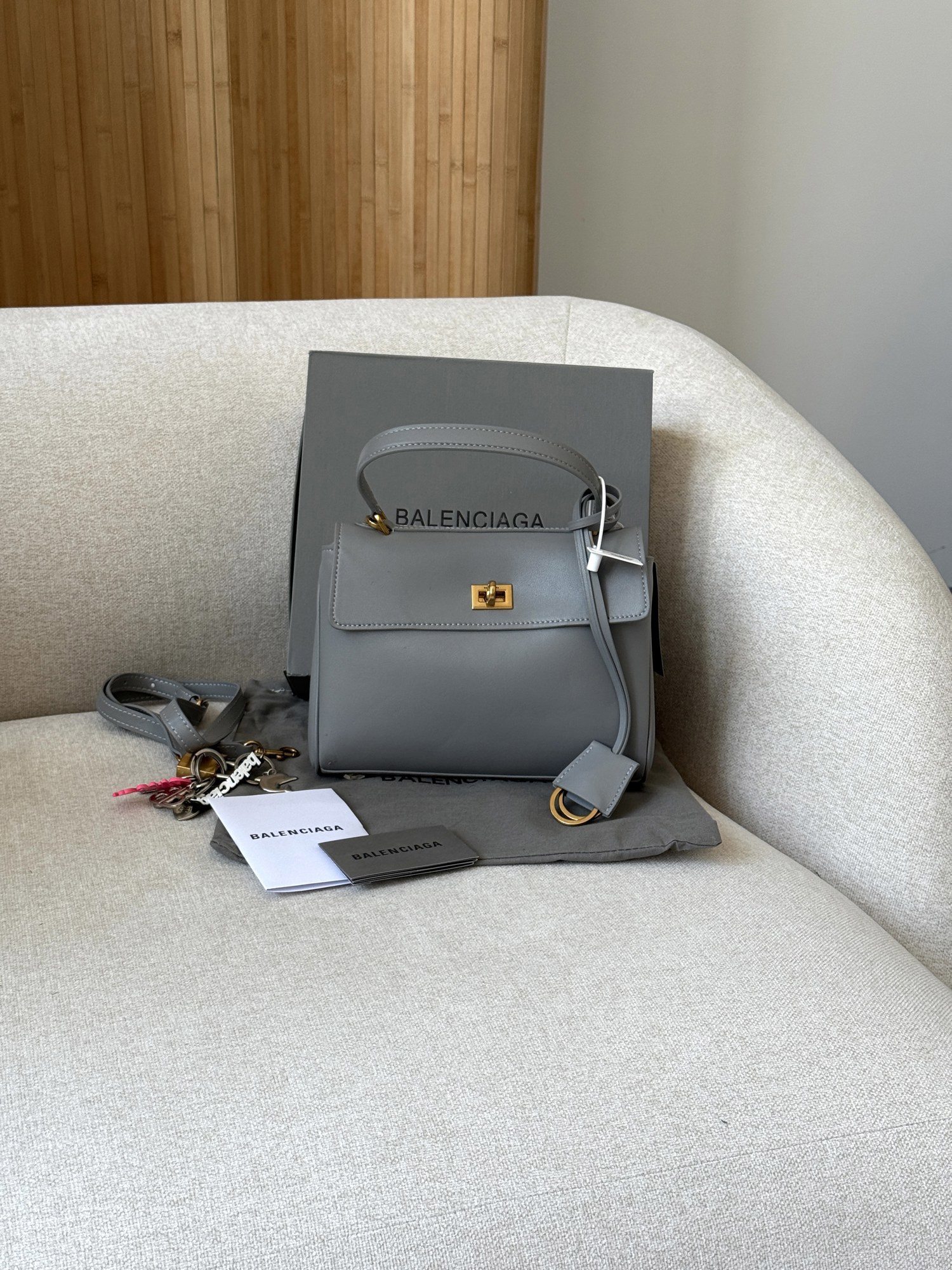 Balenciaga Rodeo Mini Grey/Gold - 9